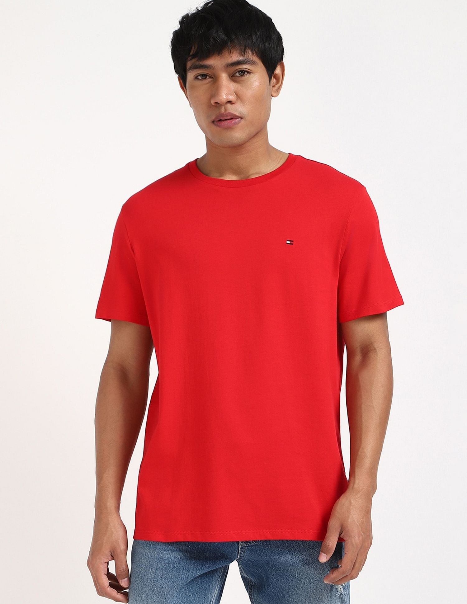 Tommy Hilfiger Solid Regular-Fit Cotton T-Shirt
