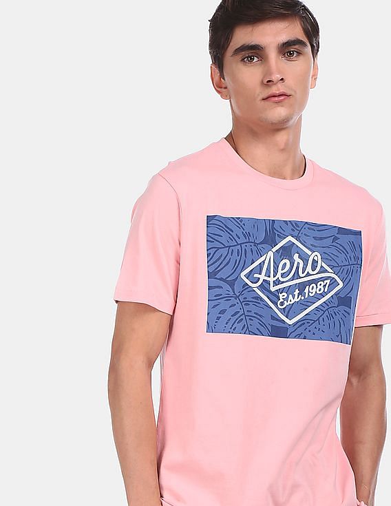 Buy Aeropostale Men Off White Brand Print Cotton T-Shirt - NNNOW.com