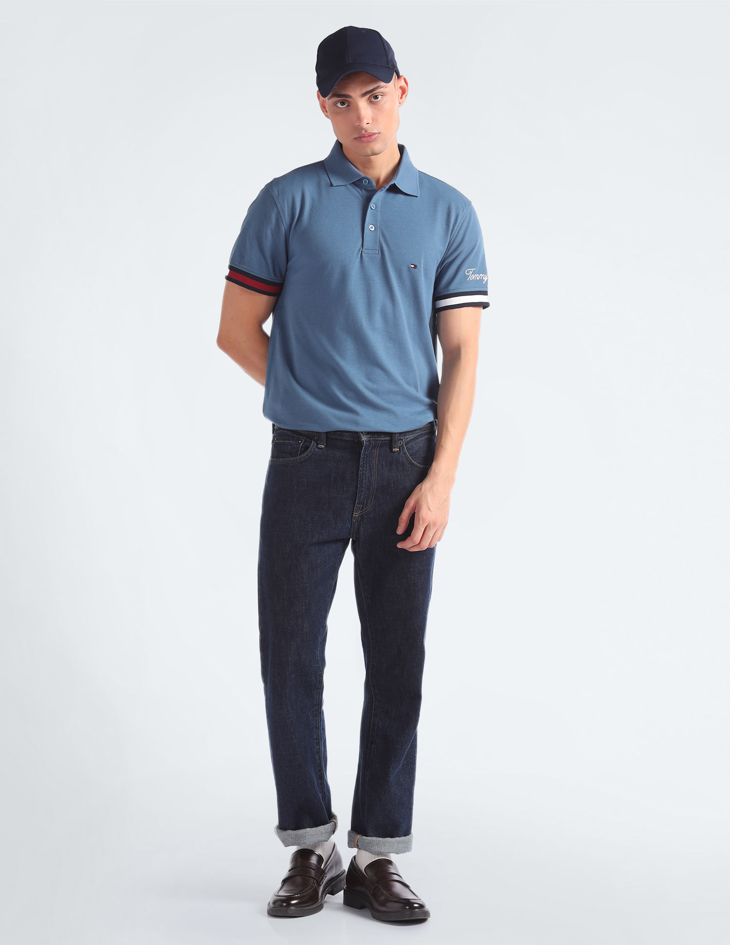 Tommy Hilfiger Flag Cuff Slim Polo Shirt