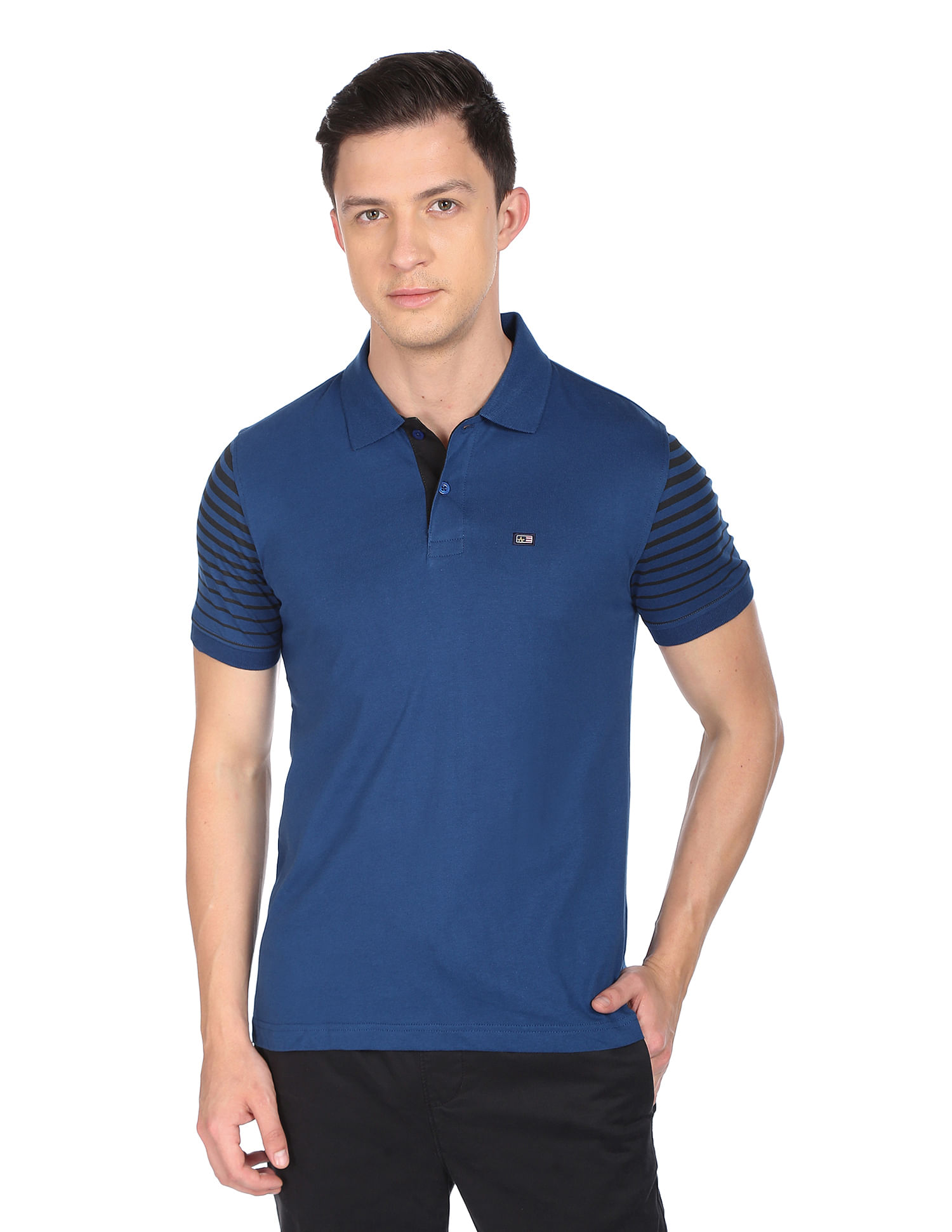 Arrow Sports Solid Compact Cotton Polo Shirt