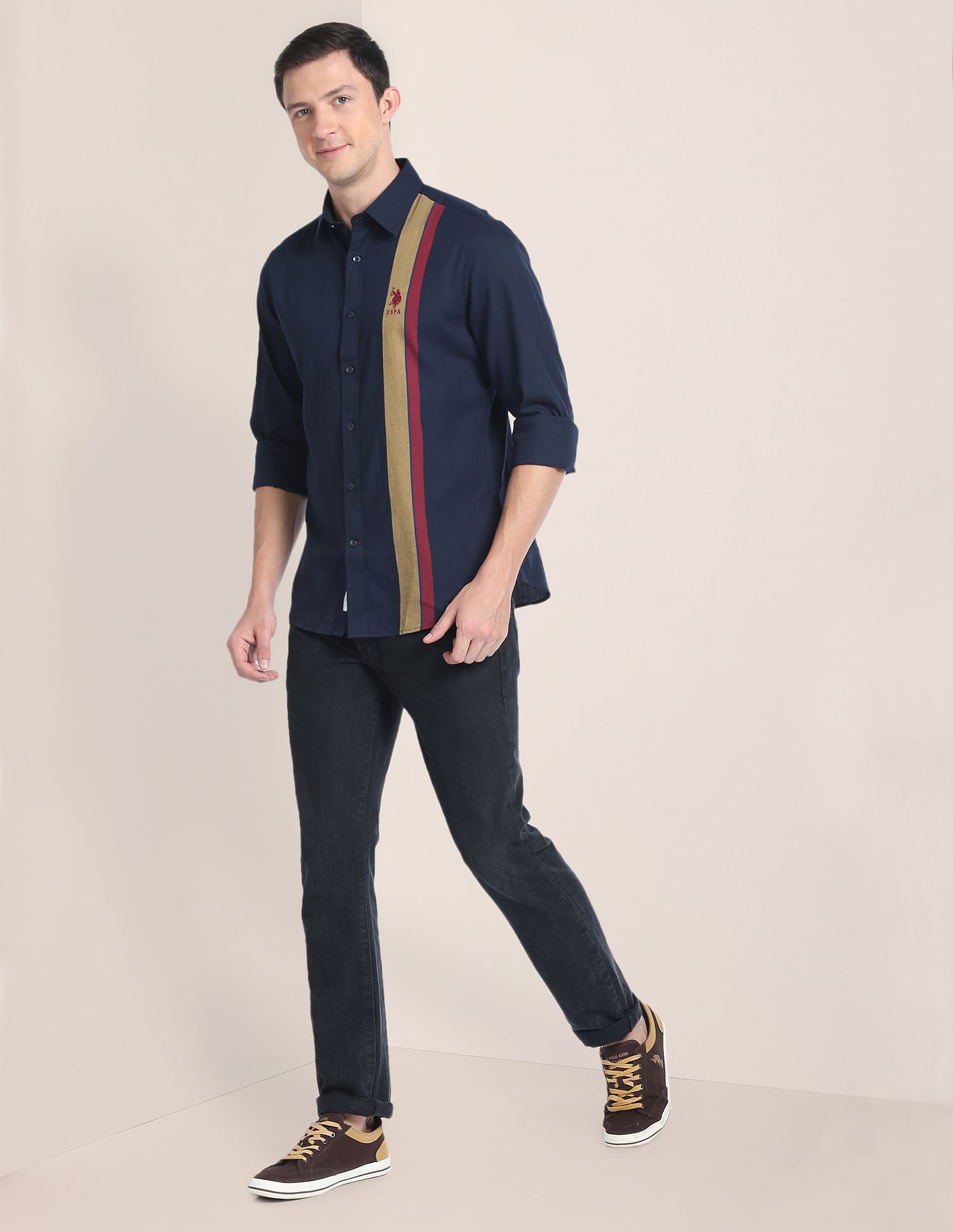 U.S. Polo Assn. Vertical Stripe Cotton Shirt