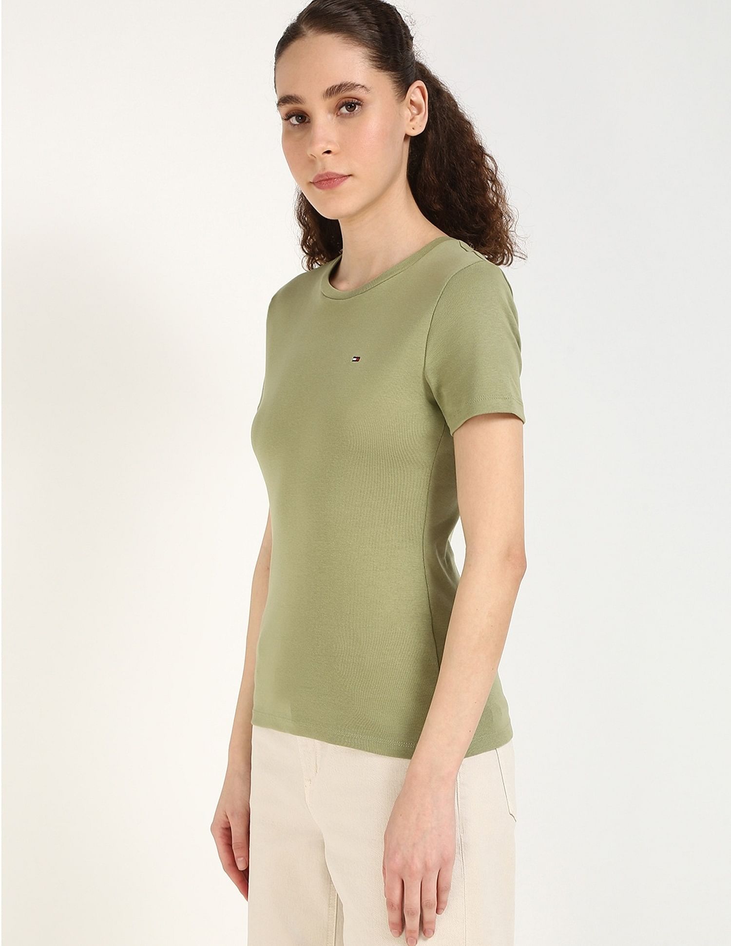 Tommy Hilfiger Solid Regular-Fit Cotton T-Shirt