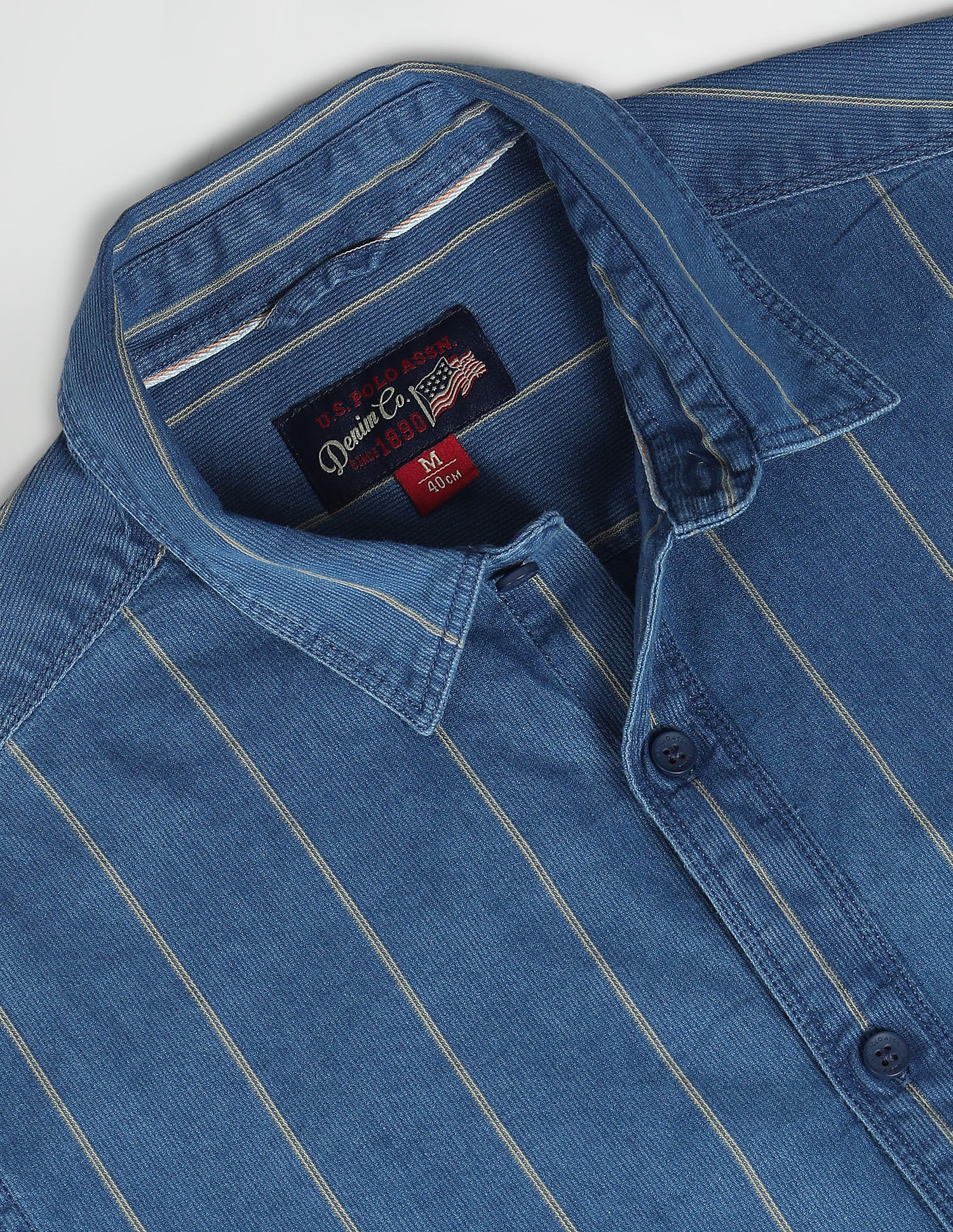 U.S. Polo Assn. Denim Co. Vertical Stripe Slim Shirt