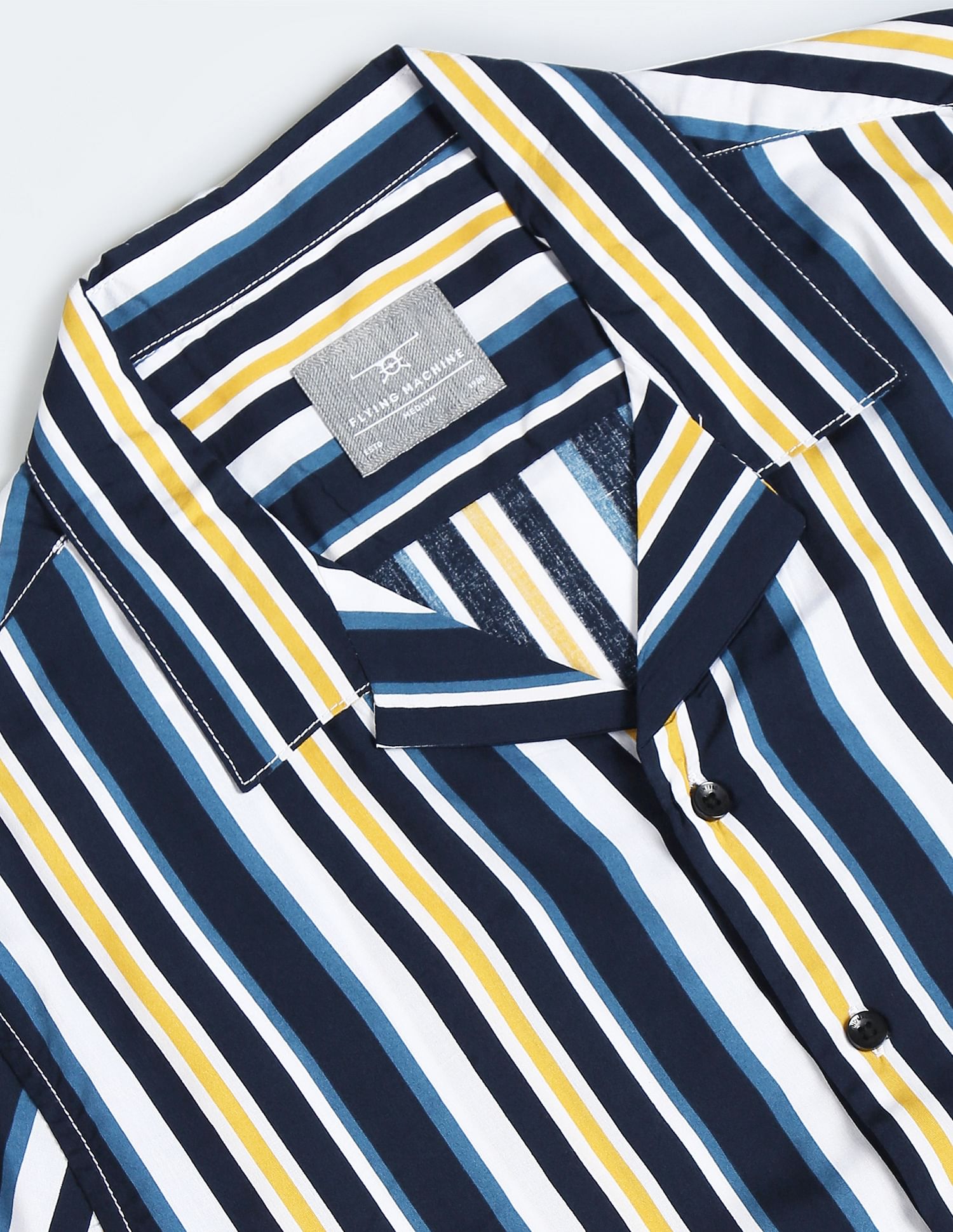 Flying Machine Vertical Stripe Slim Shirt