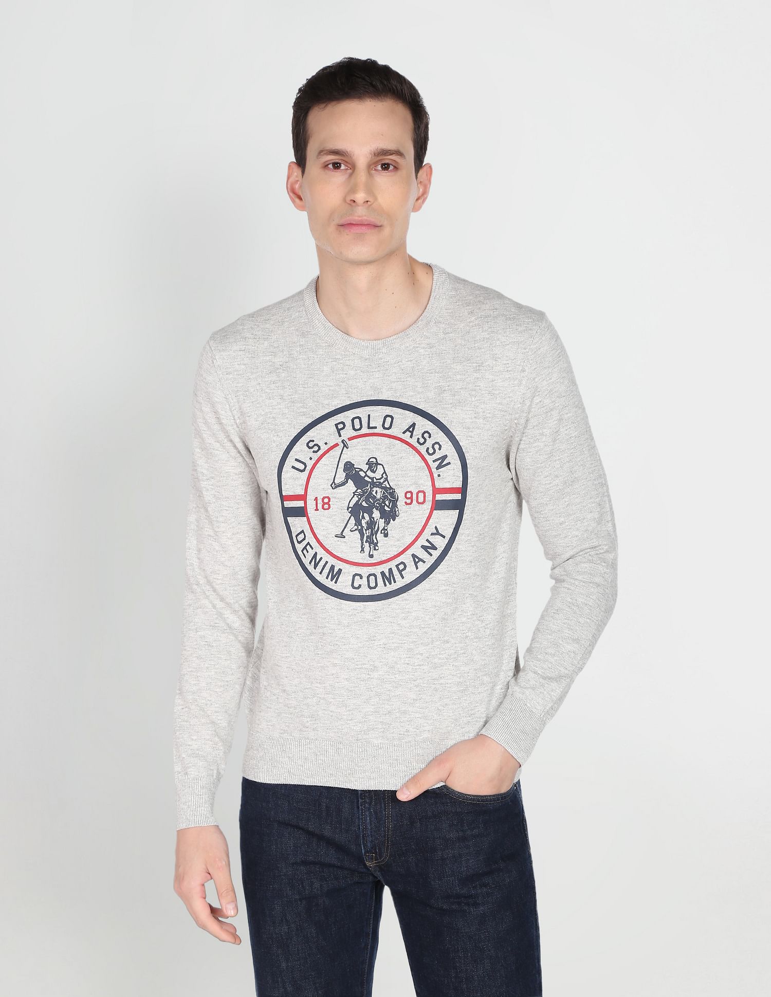 U.S. Polo Assn. Denim Co. Crew Neck Graphic Print Sweater