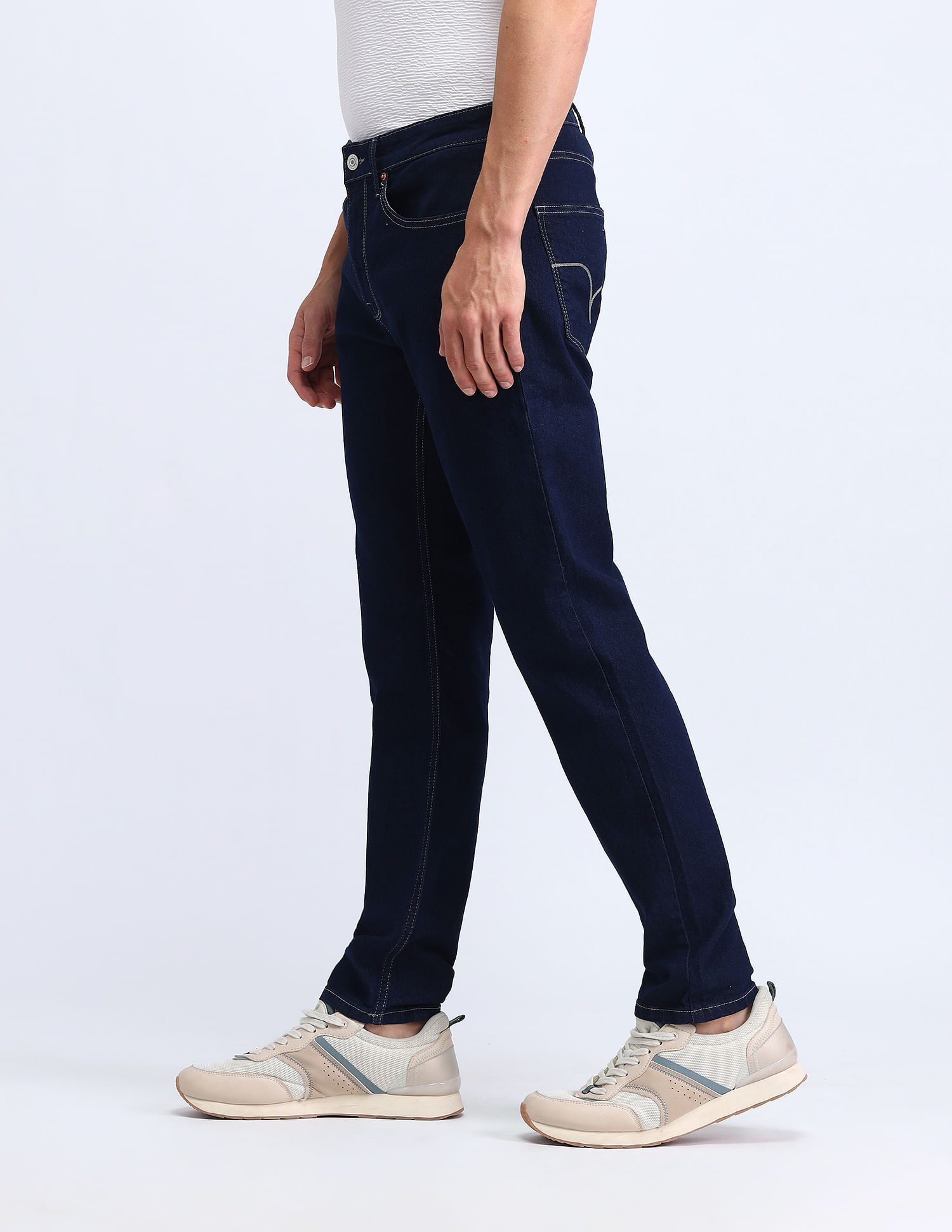 Flying Machine Slash Slim Tapered Jeans