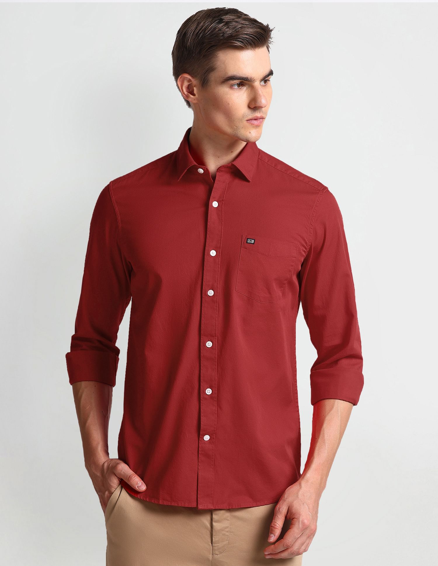 Arrow Sports Manhattan Slim Fit Twill Shirt