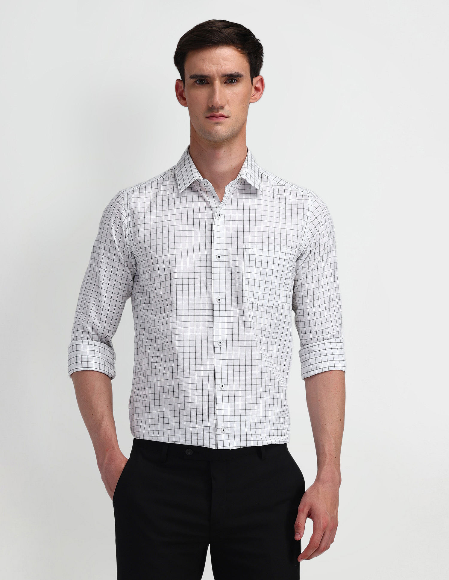 Arrow Windowpane Checked Dobby Shirt