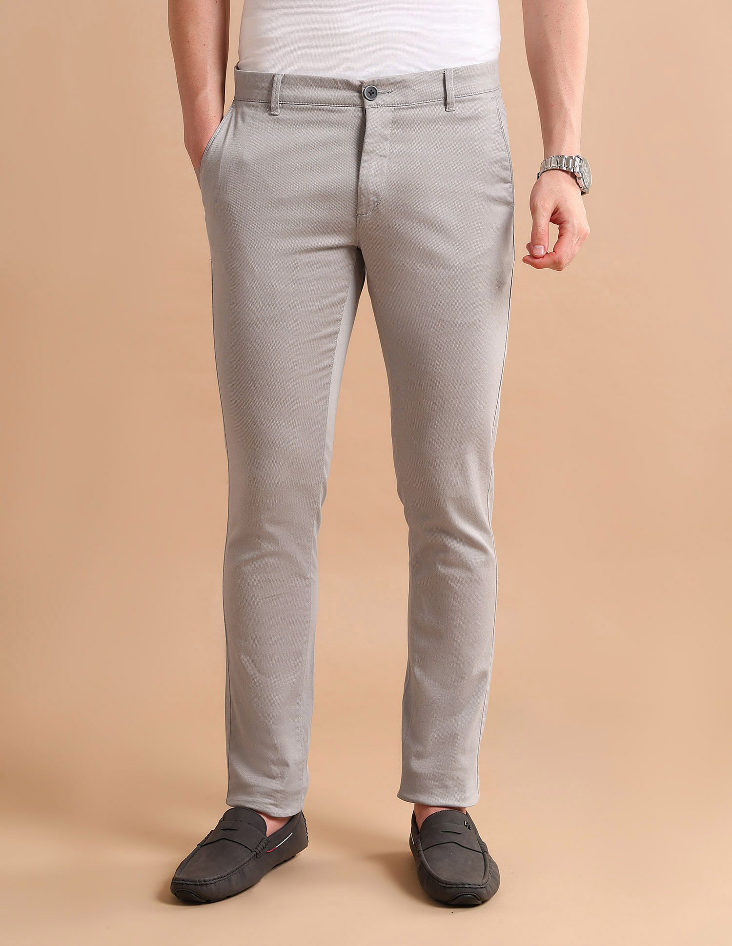 U.S. Polo Assn. Austin Regular Fit Cotton Stretch Printed Signature Trousers
