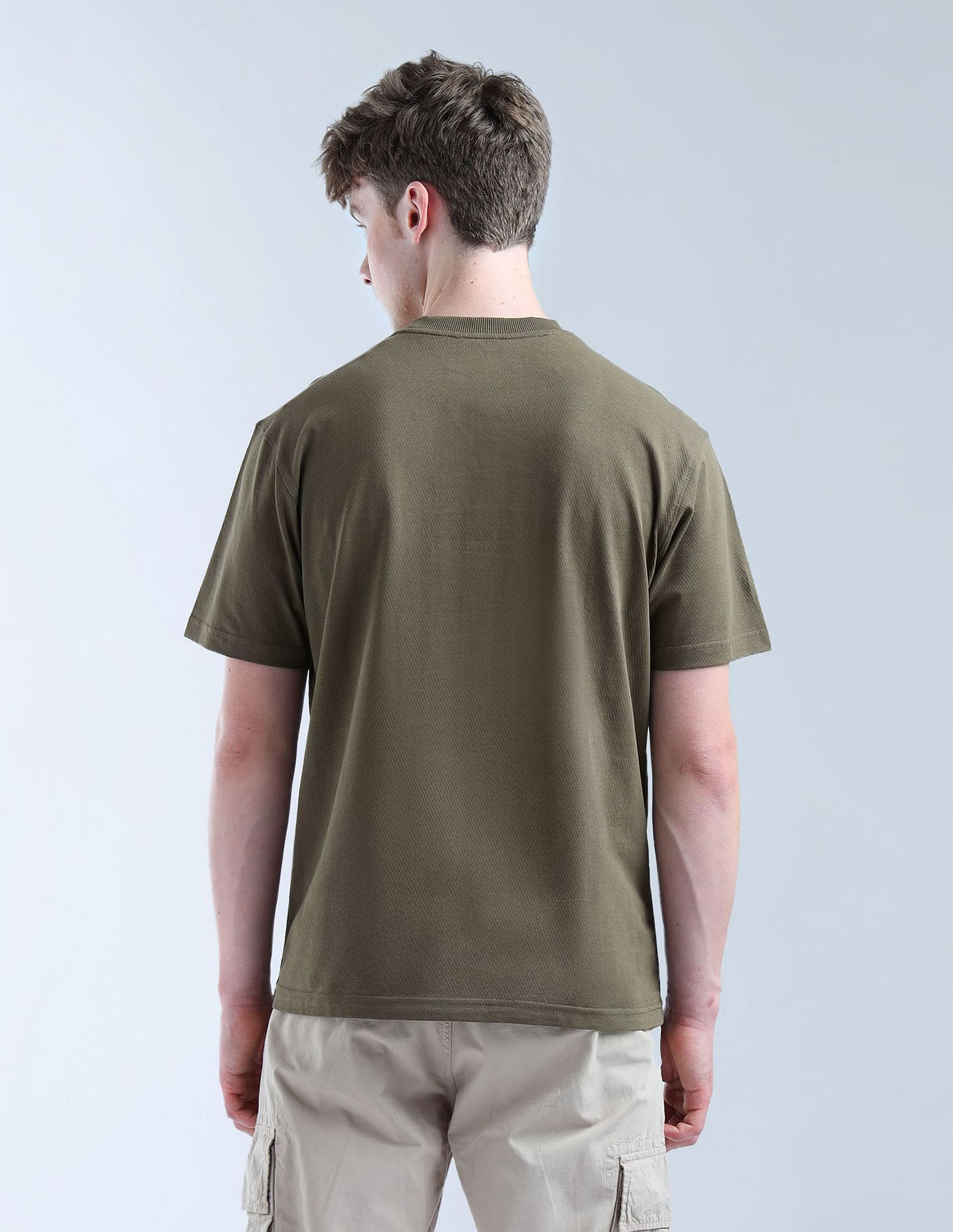 Flying Machine Digitopia Solid Relaxed Fit T-Shirt