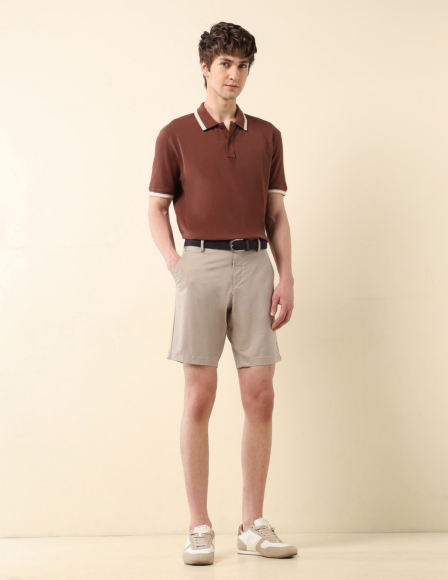 U.S. Polo Assn. Mid Rise Slim Fit Chino Shorts