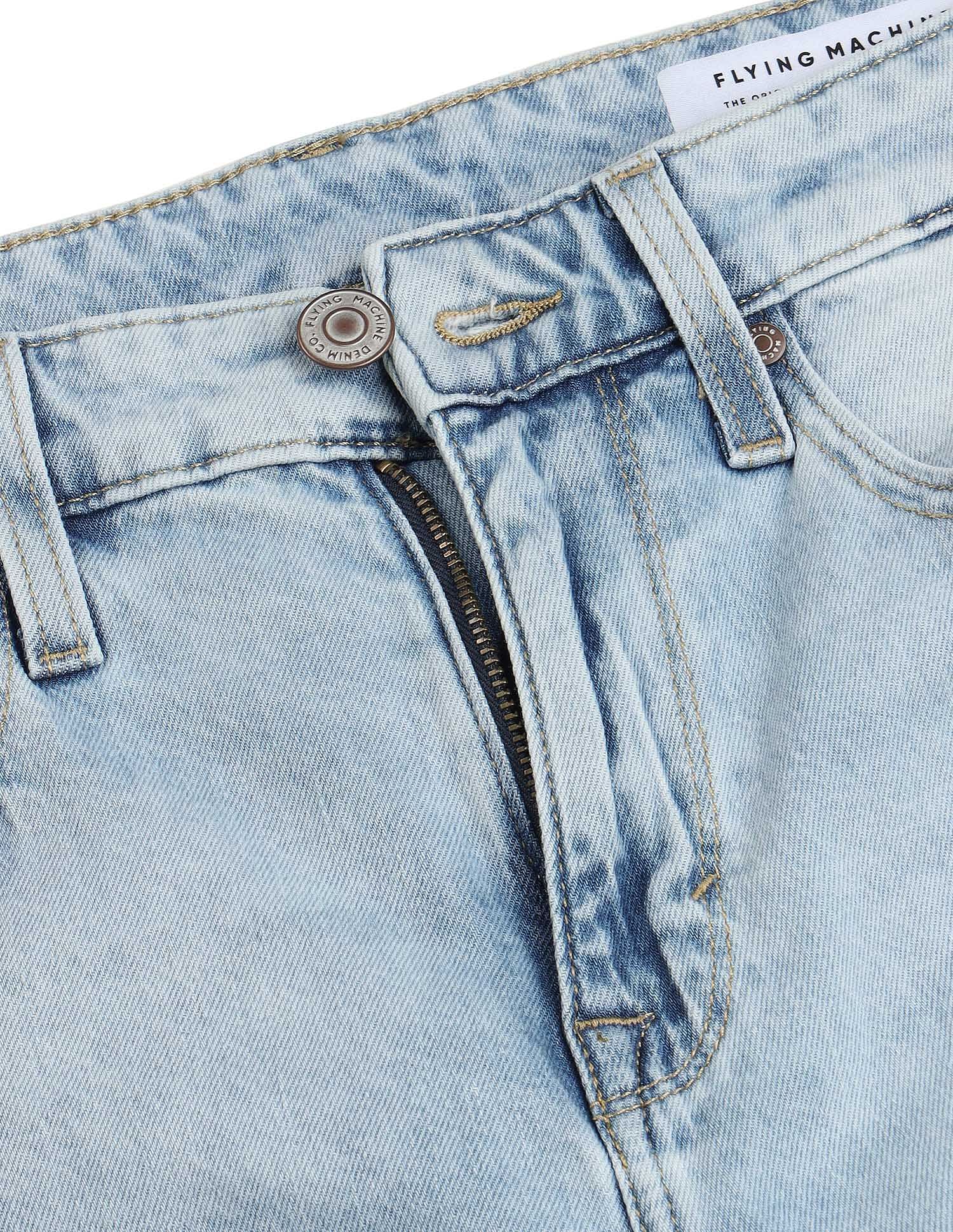 Flying Machine Slash Slim Tapered Fit Jeans