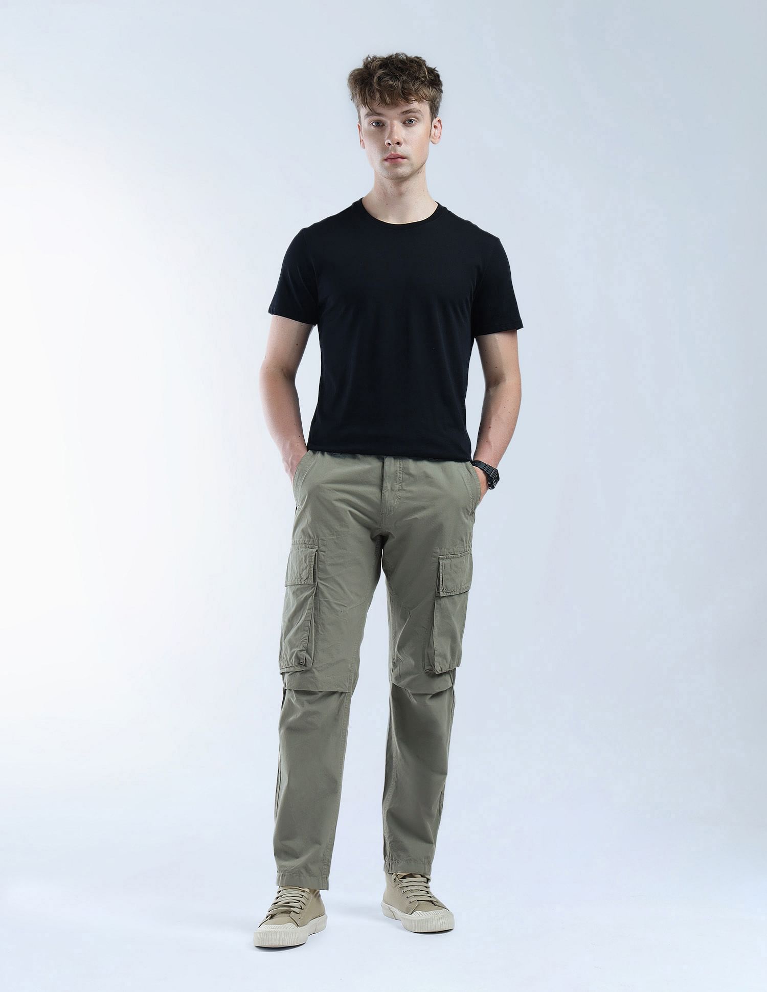 Flying Machine Relaxed Tapered Fit Twill Cargo