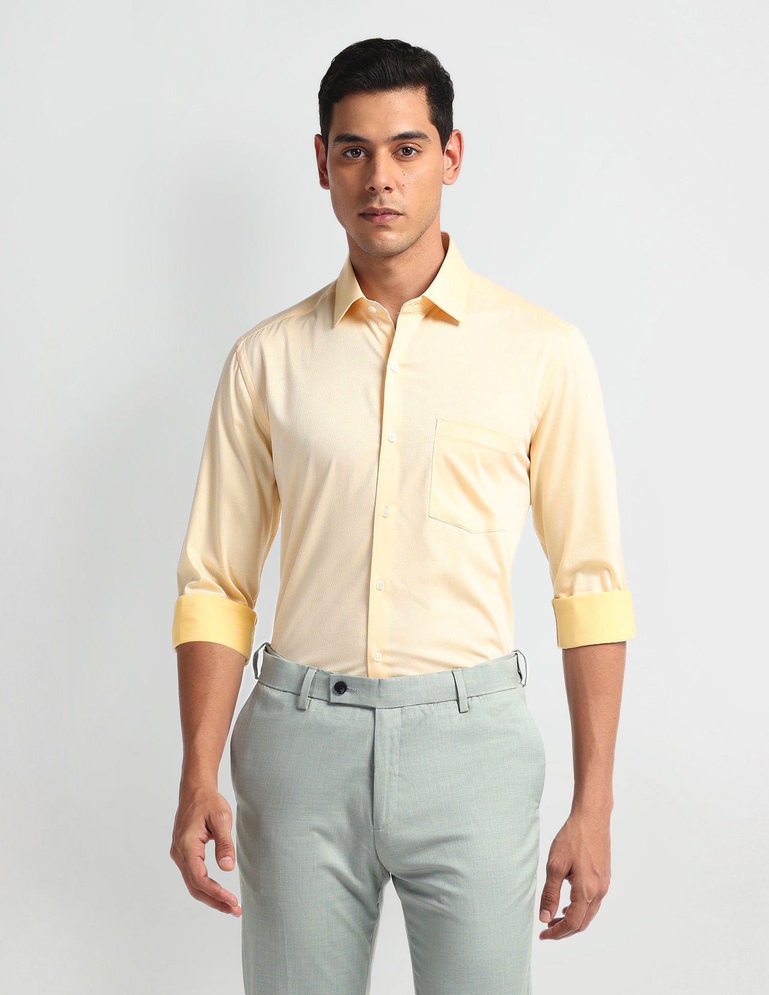 Arrow Geometric Pattern Slim Fit Shirt