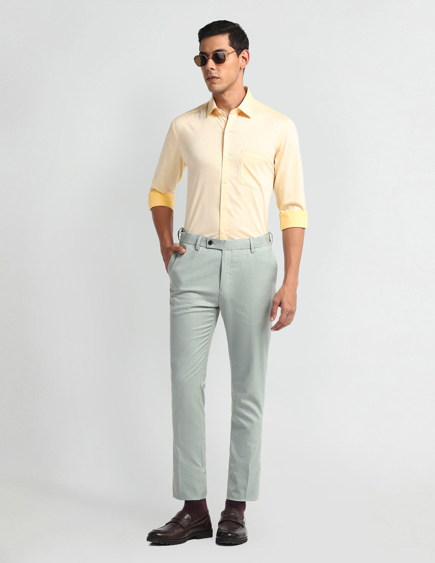 Arrow Geometric Pattern Slim Fit Shirt