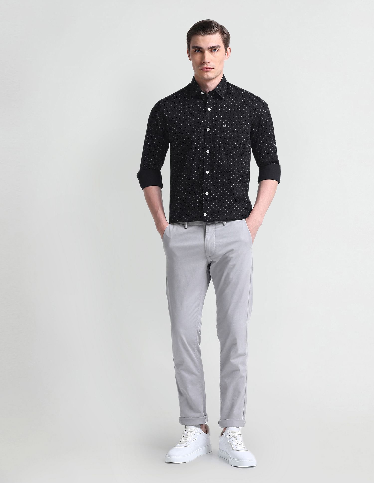 Arrow Sport Geometric Print Slim Fit Shirt