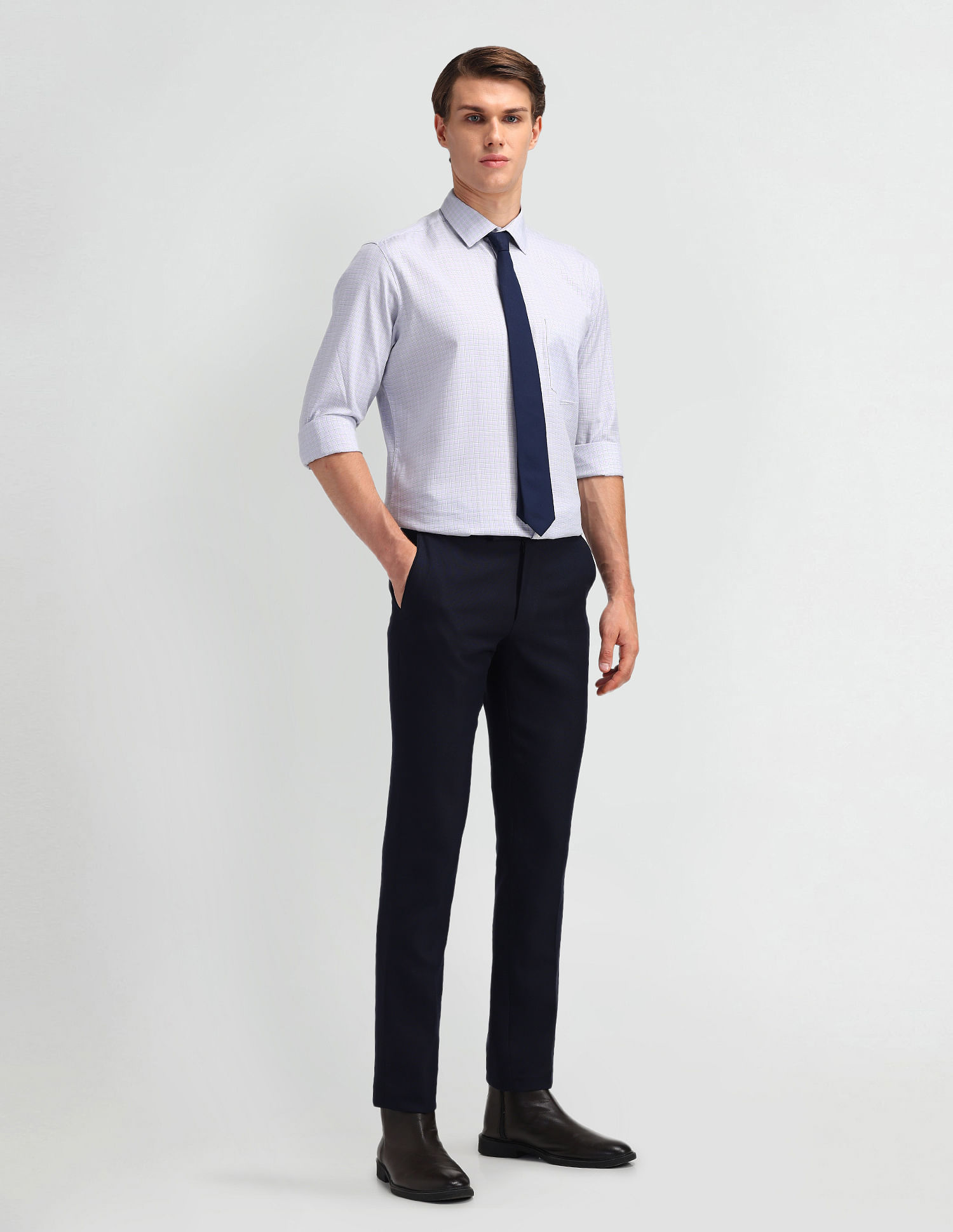 Arrow Liberty Classic Fit Micro Checked Shirt