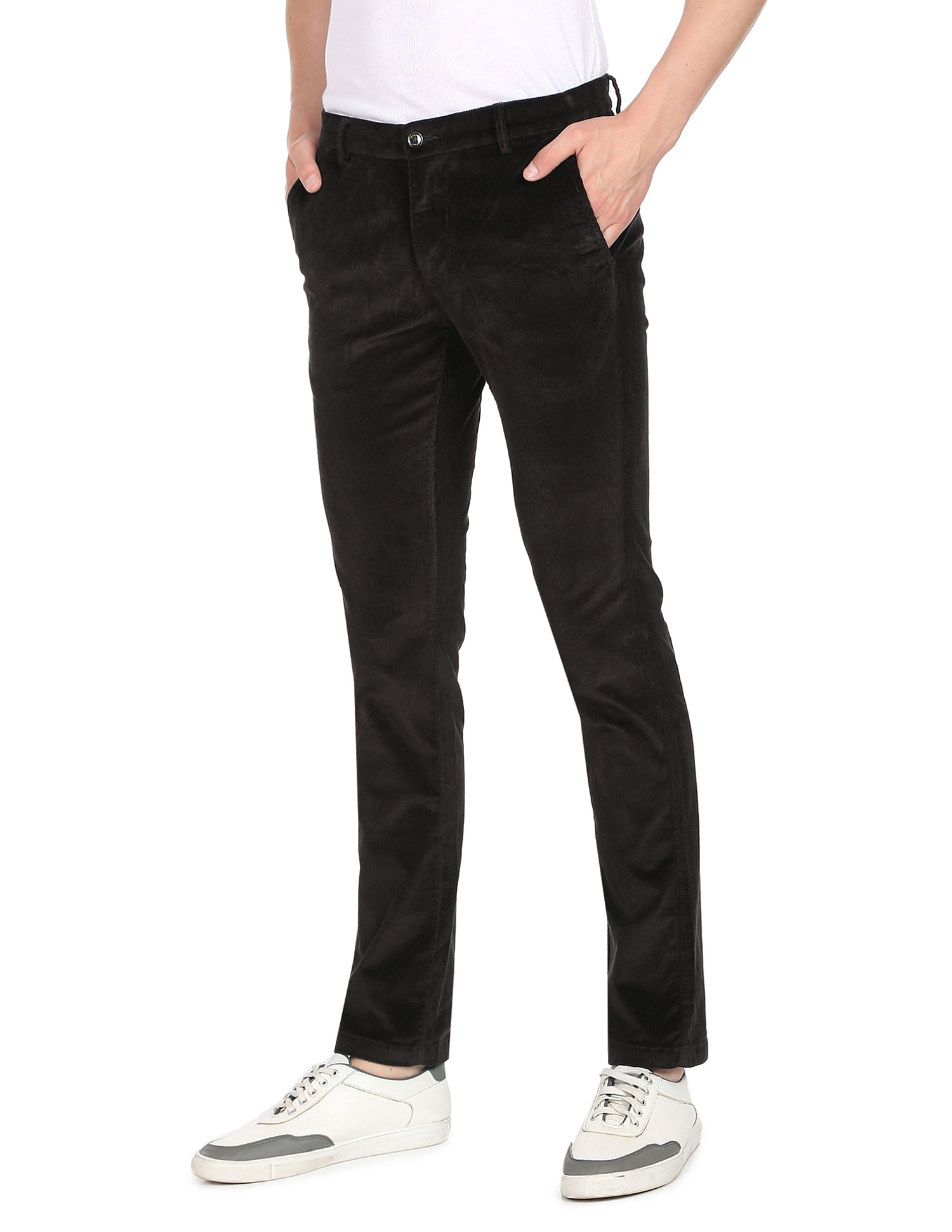 Buy Arrow Sport Grey Slim Fit Trousers for Men Online @ Tata CLiQ