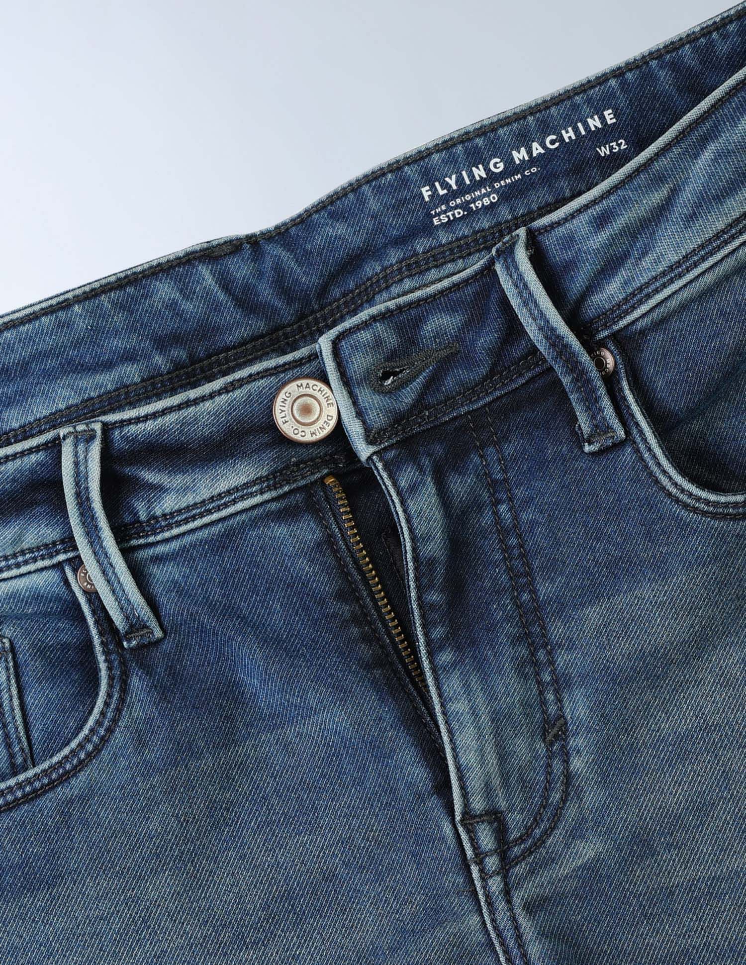 Flying Machine Slash Slim Tapered Fit Flex Knit Max Jeans