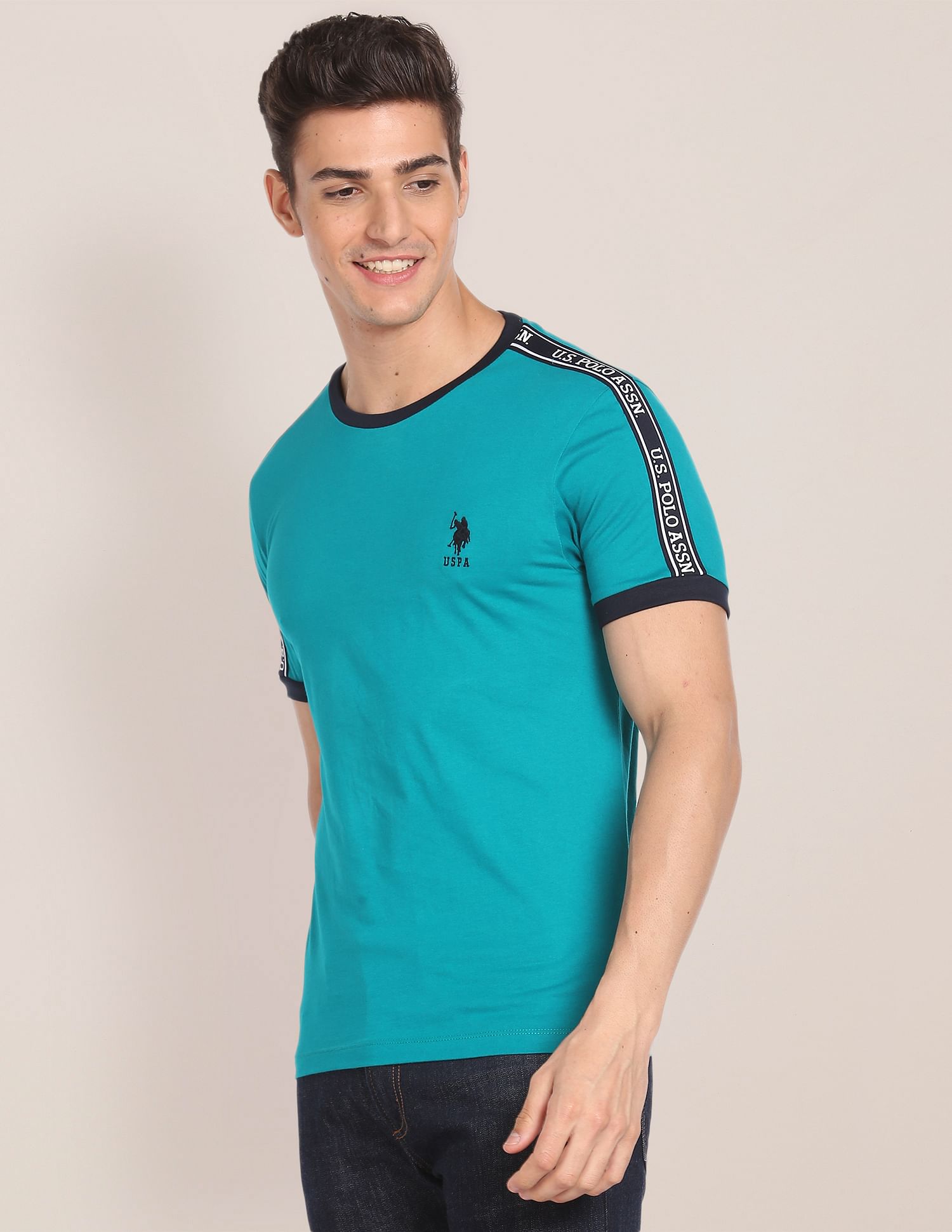 U.S. Polo Assn. Contrast Tape Cotton T-Shirt