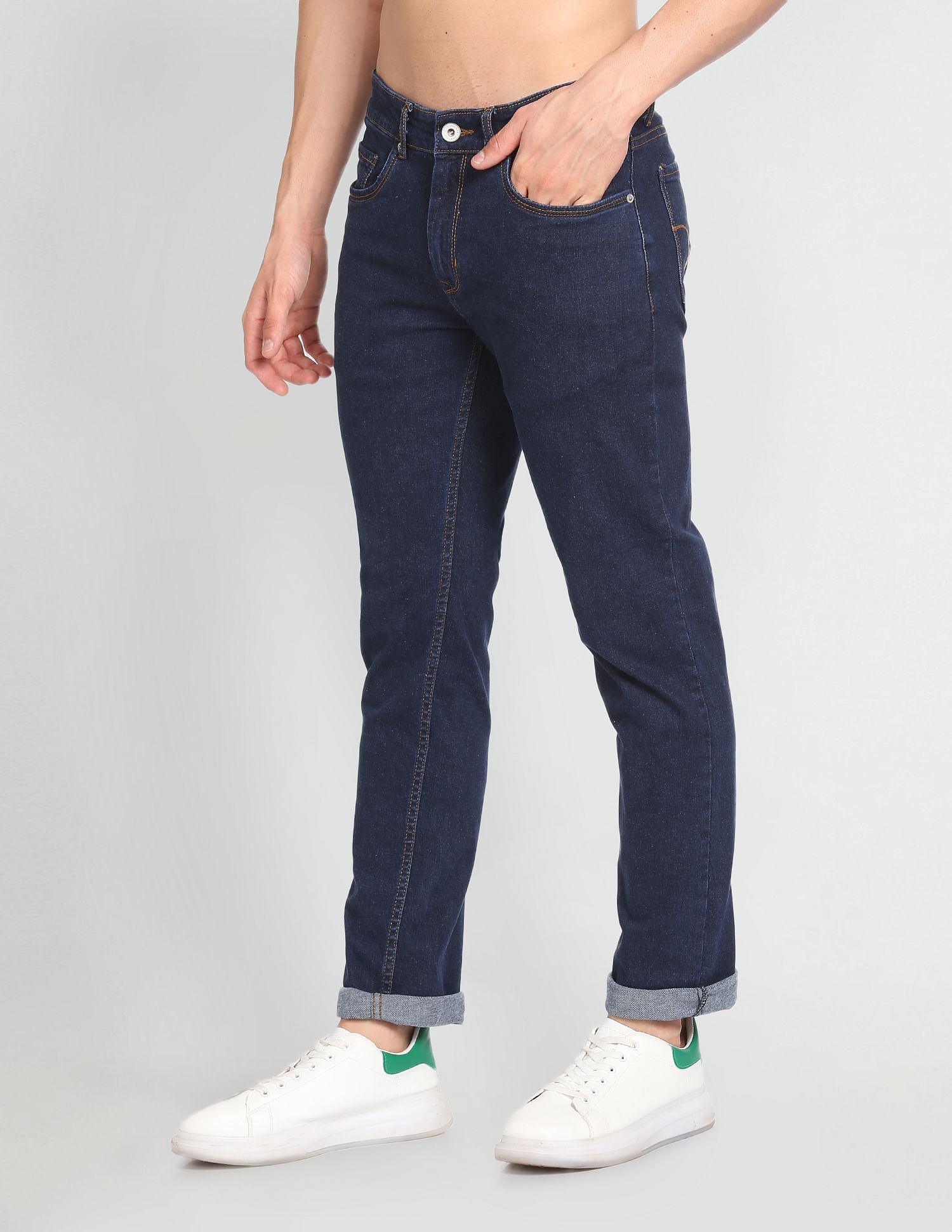 Flying Machine Freddie Slim Straight Fit Rinsed Jeans