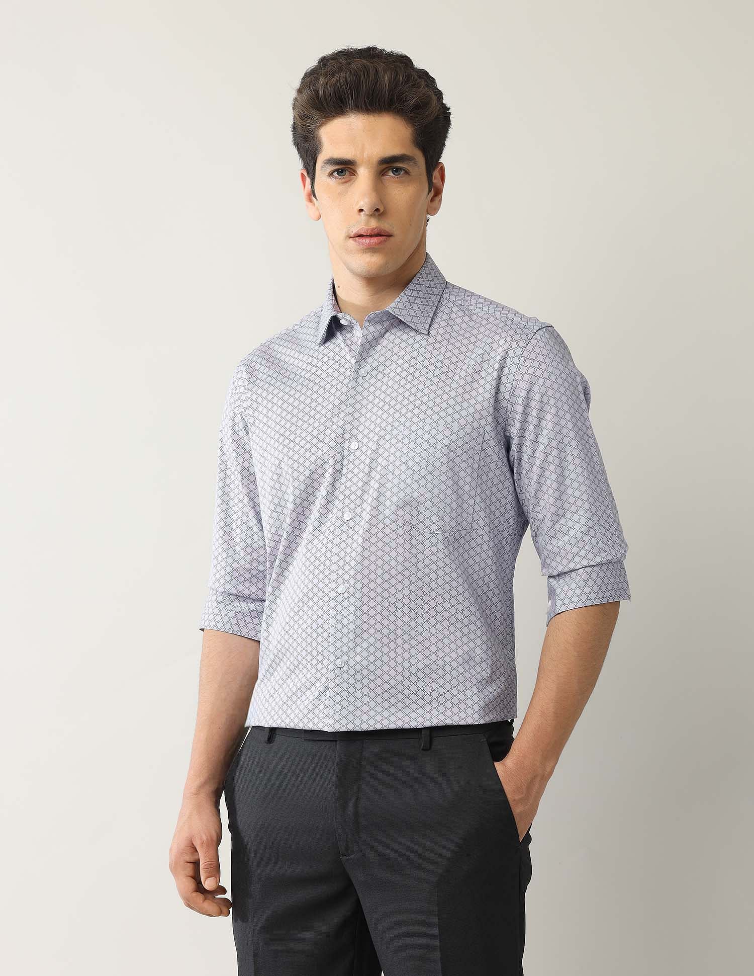 Arrow Liberty Classic Fit Geometric Printed Shirt