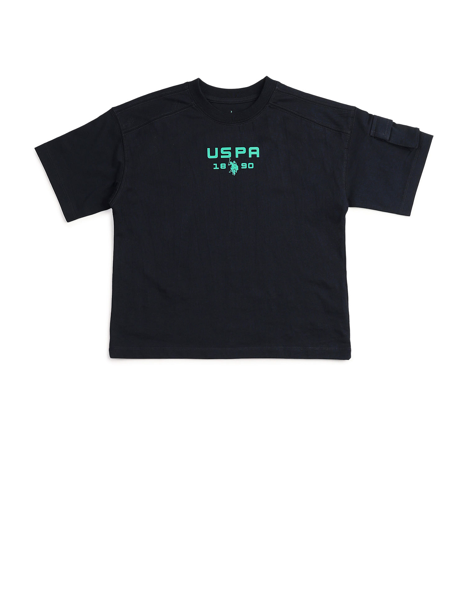 U.S. Polo Assn. Kids Boys Regular Fit Solid T-Shirt