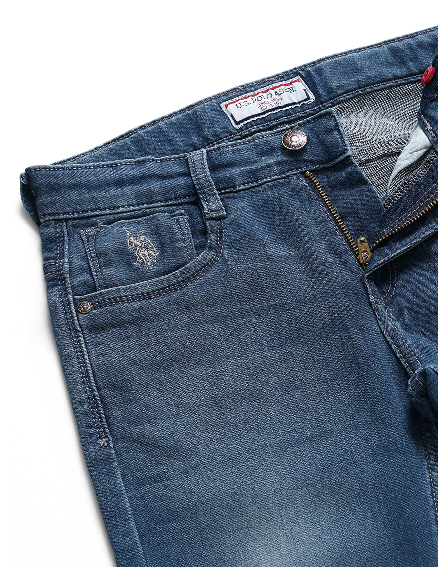U.S. Polo Assn. Kids Stone Wash Slim Fit Jeans