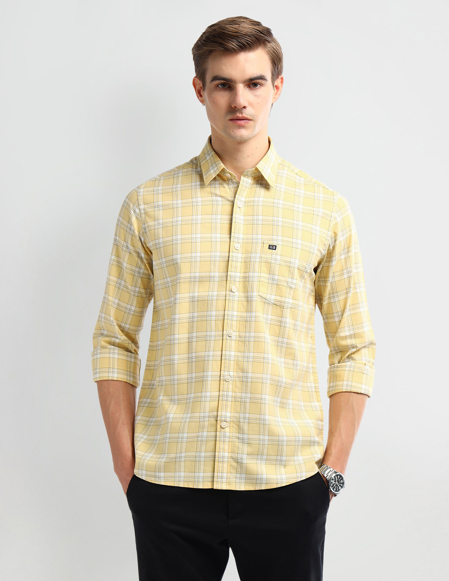 Arrow Sport Manhattan Slim Fit Cotton Shirt