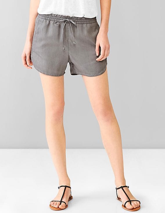womens grey jogger shorts