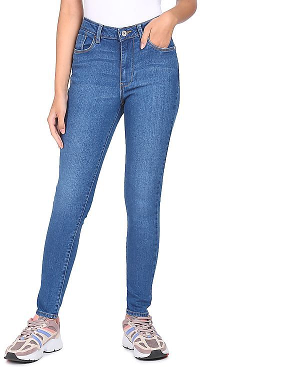 Flying Machine Women High Rise Twiggy Super Skinny Fit Jeans