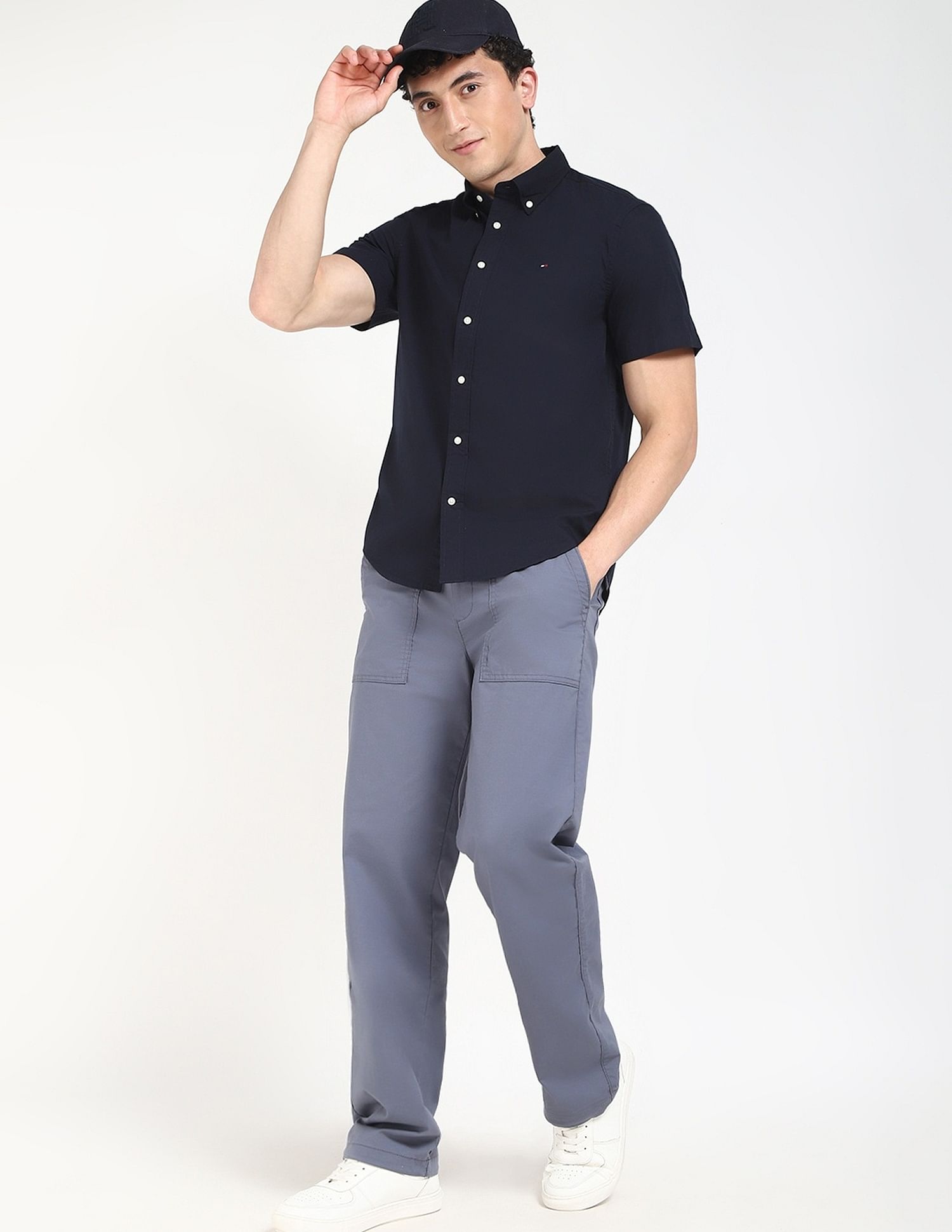 Tommy Hilfiger Solid Regular-Fit Poplin Woven Shirt