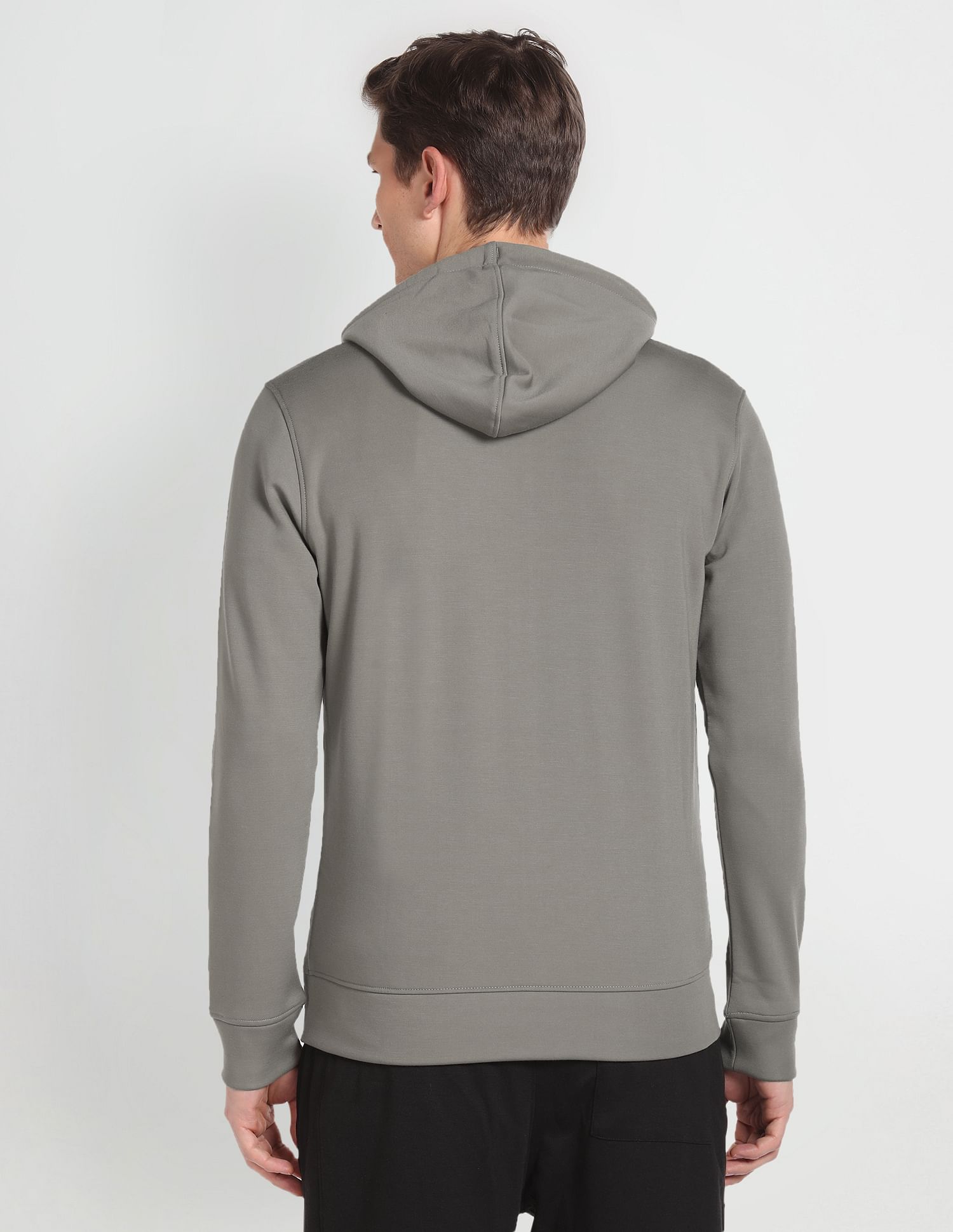 Arrow Newyork Solid Zip Up Sweatshirt