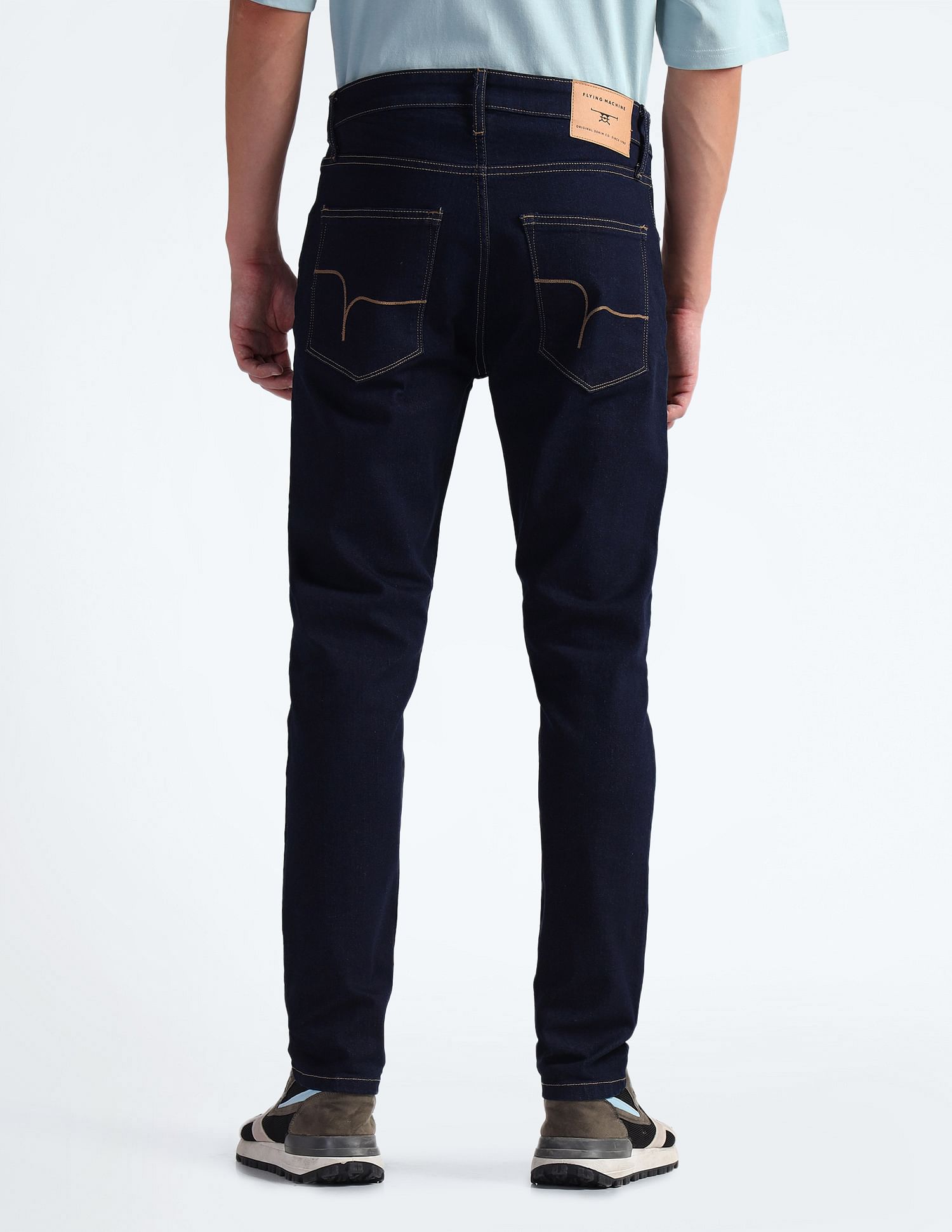Flying Machine Slash Slim Tapered Rinsed Jeans