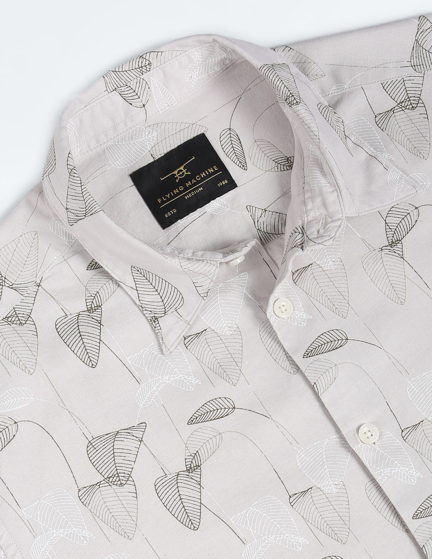 Flying Machine Tropical Print Cotton Shirt