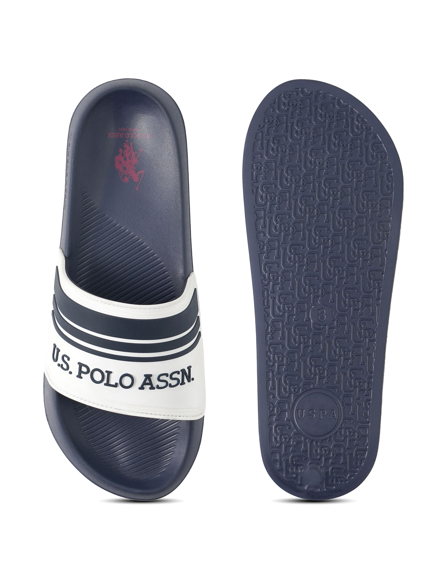 U.S. Polo Assn. Striped PVC Nillson Slides
