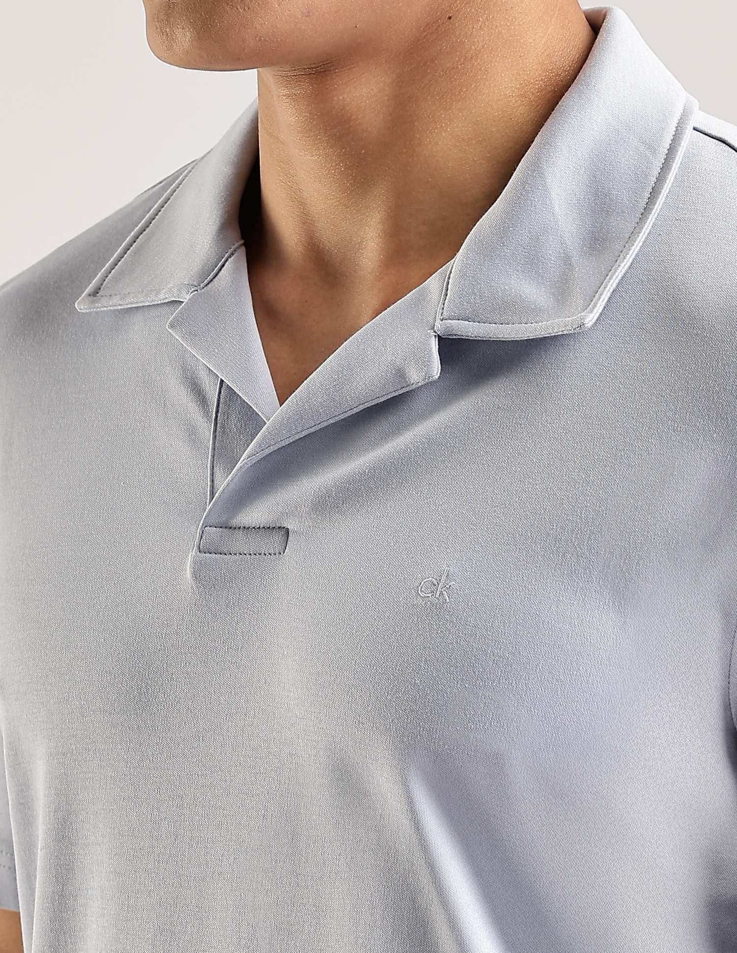 Calvin Klein Jeans Solid Slim-Fit Cotton Polo T-Shirt