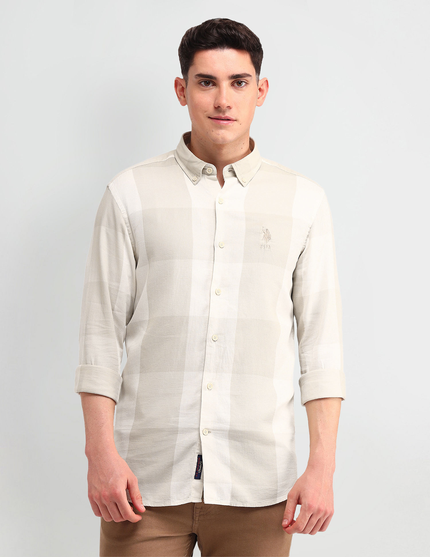 U.S. Polo Assn. Denim Co. Buffalo Checked Slim Fit Shirt