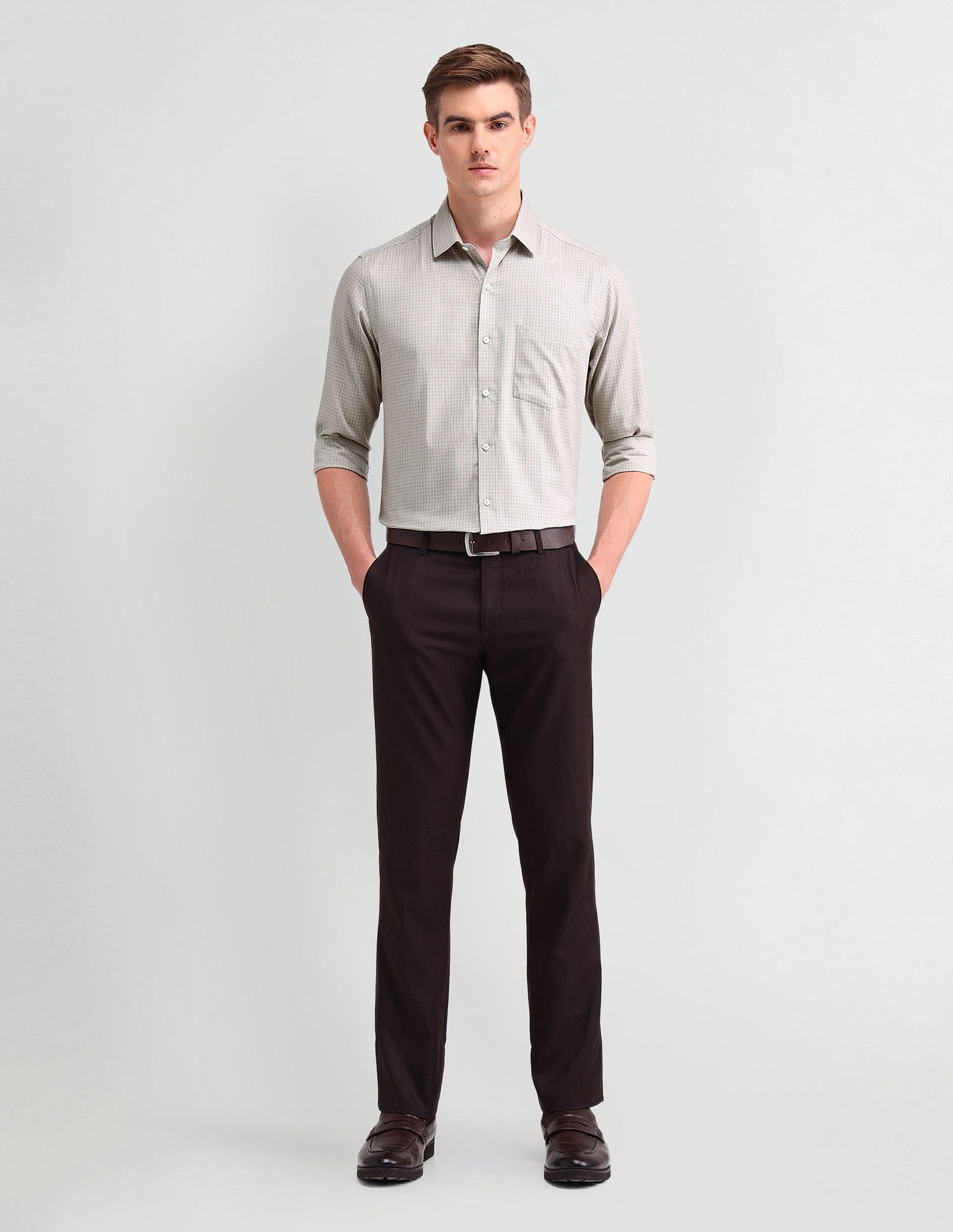 Arrow Windowpane Checked Dobby Shirt