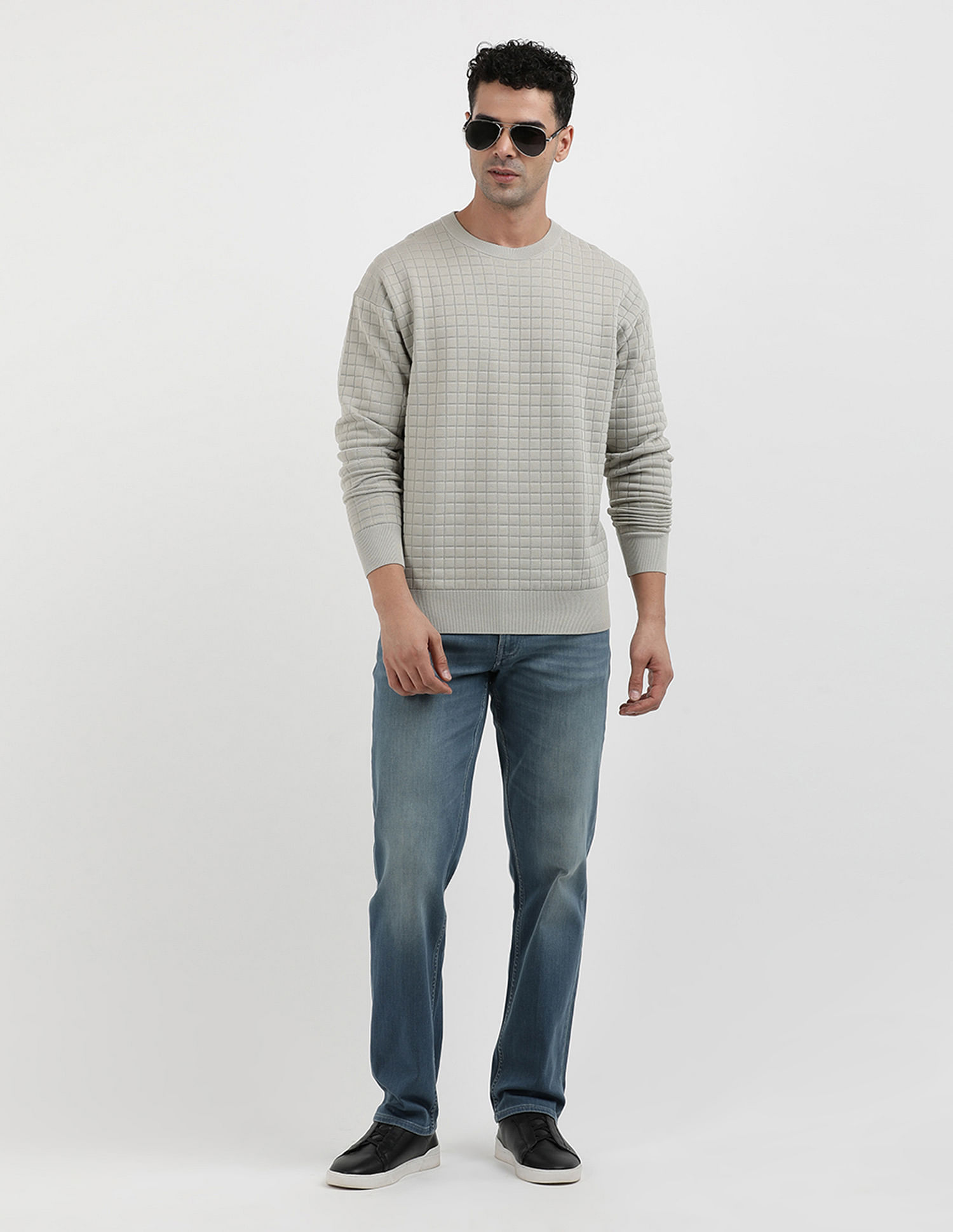 Calvin Klein Jeans Check Pattern Sweater