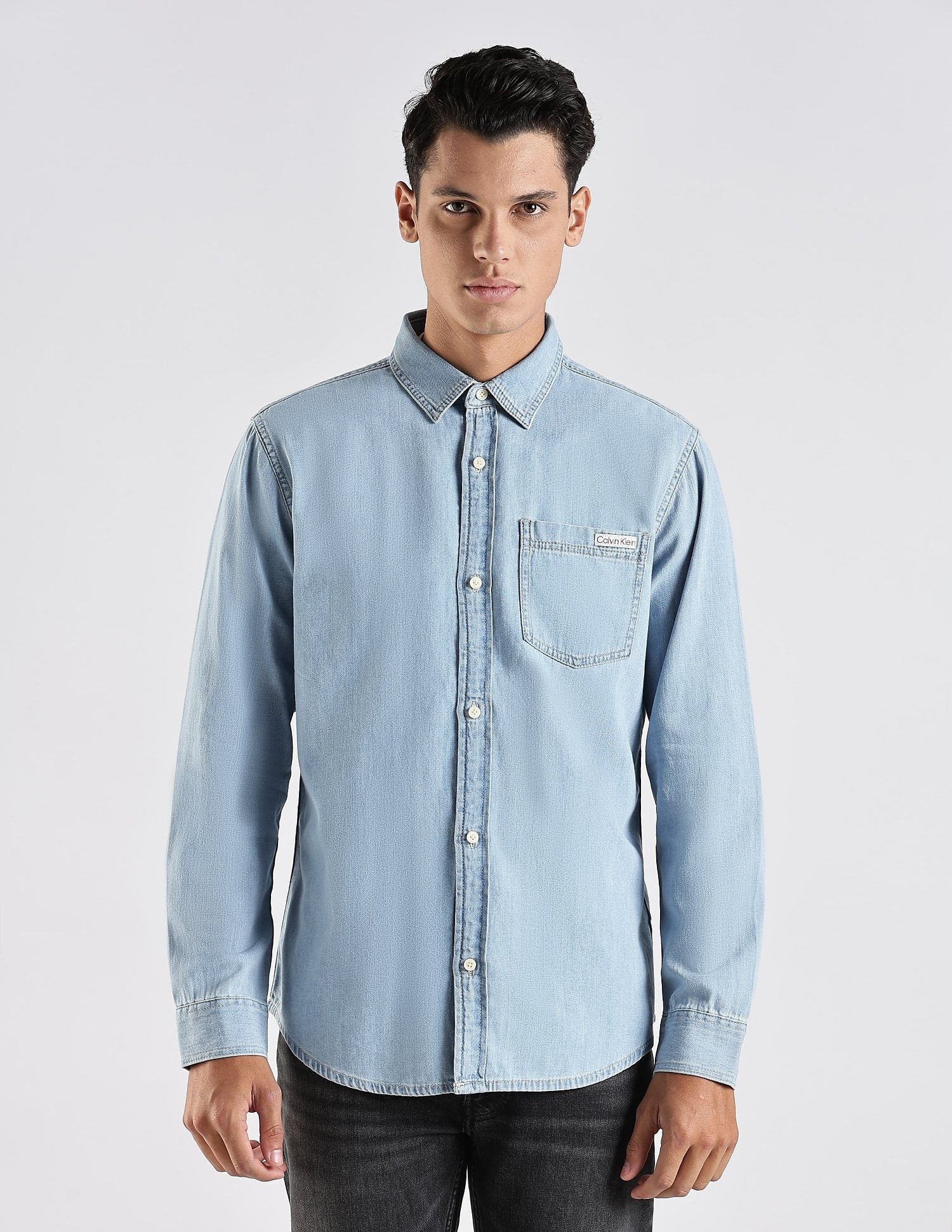 Calvin Klein Jeans Solid Regular Fit Cotton Shirt