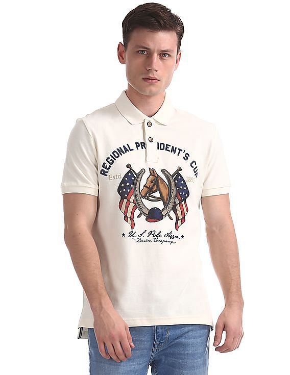 U.S. Polo Assn. Denim Co. Muscle Fit Printed Polo Shirt