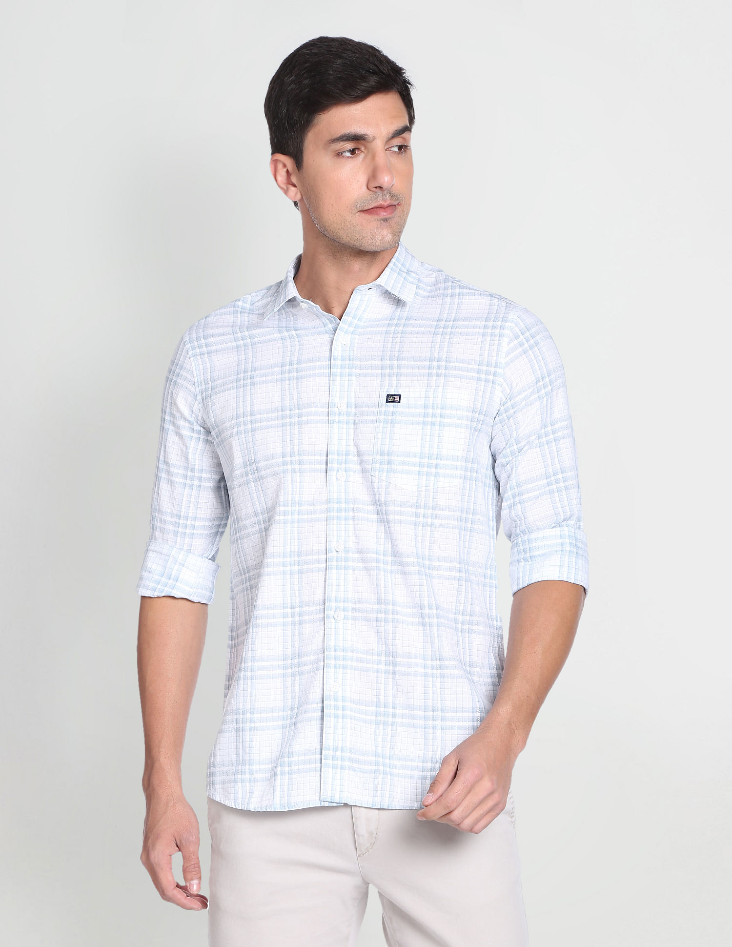 Arrow Sports Graph Check Manhattan Slim Fit Cotton Casual Shirt