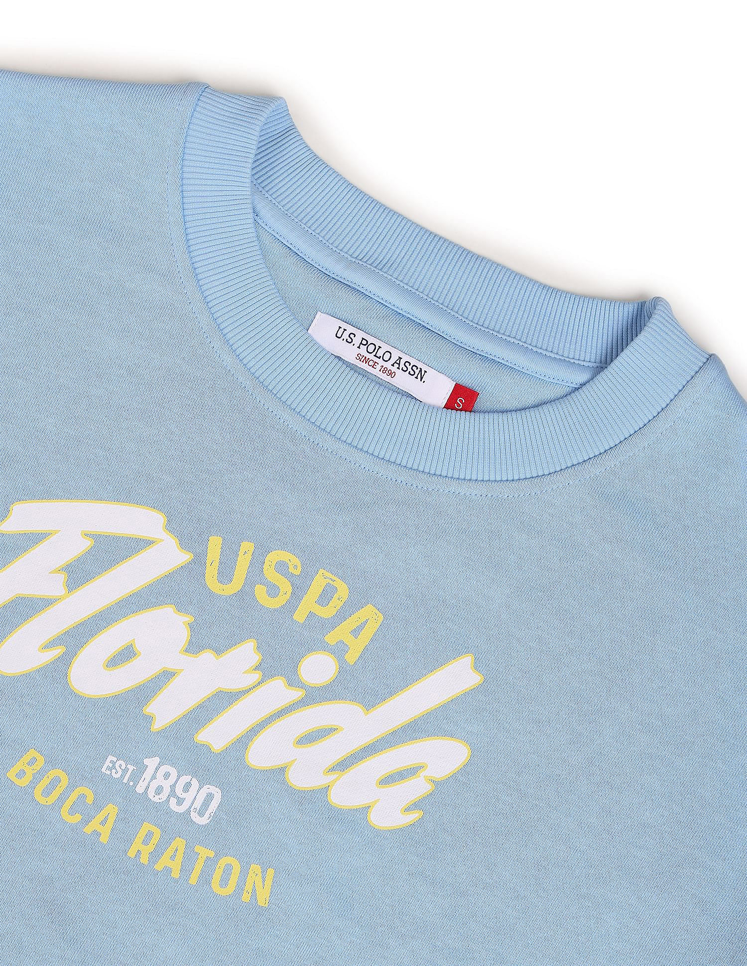 U.S. Polo Assn. Women Crew Neck Typographic Print Sweatshirt