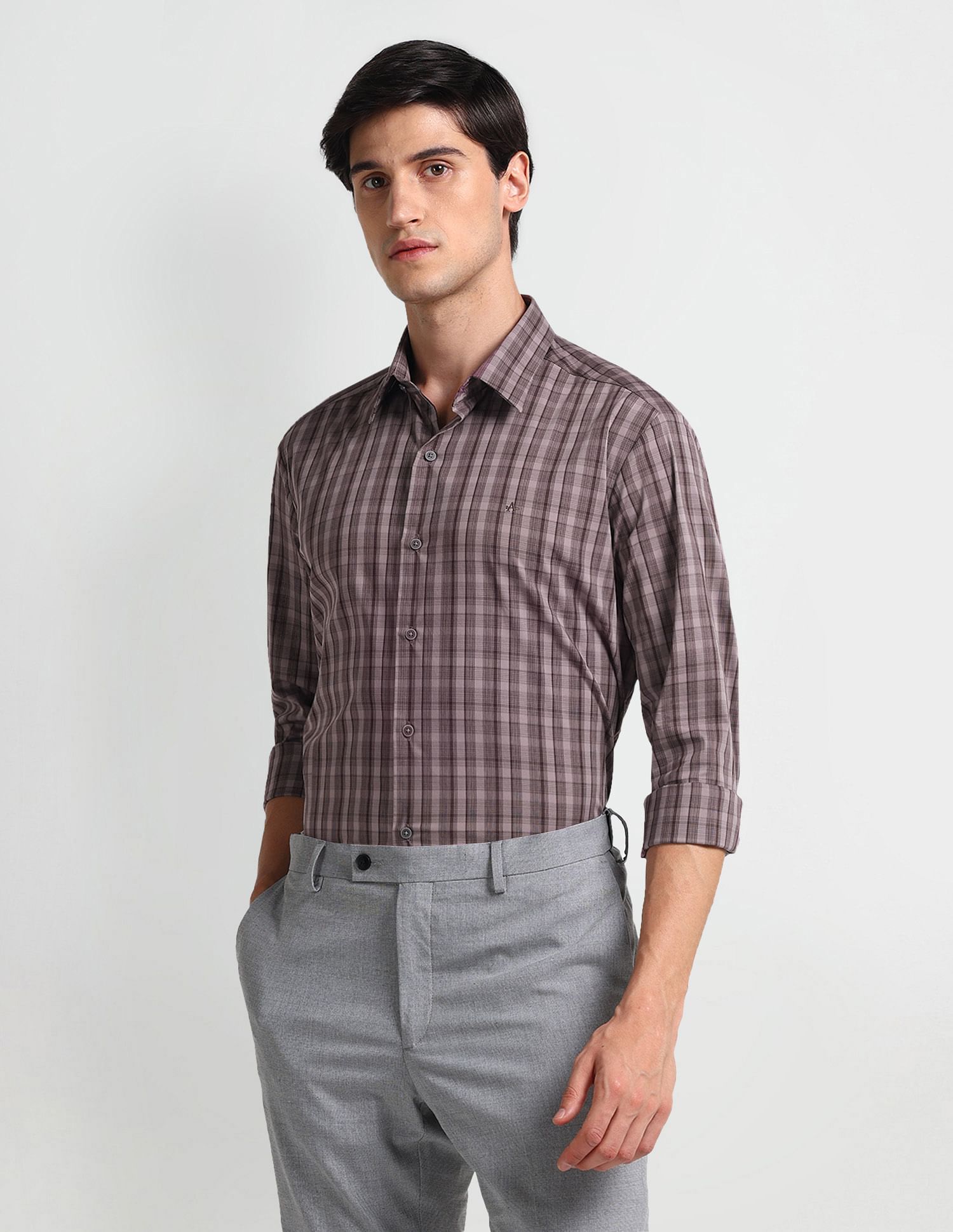 Arrow Newyork Manhattan Slim Fit Pure Cotton Shirt