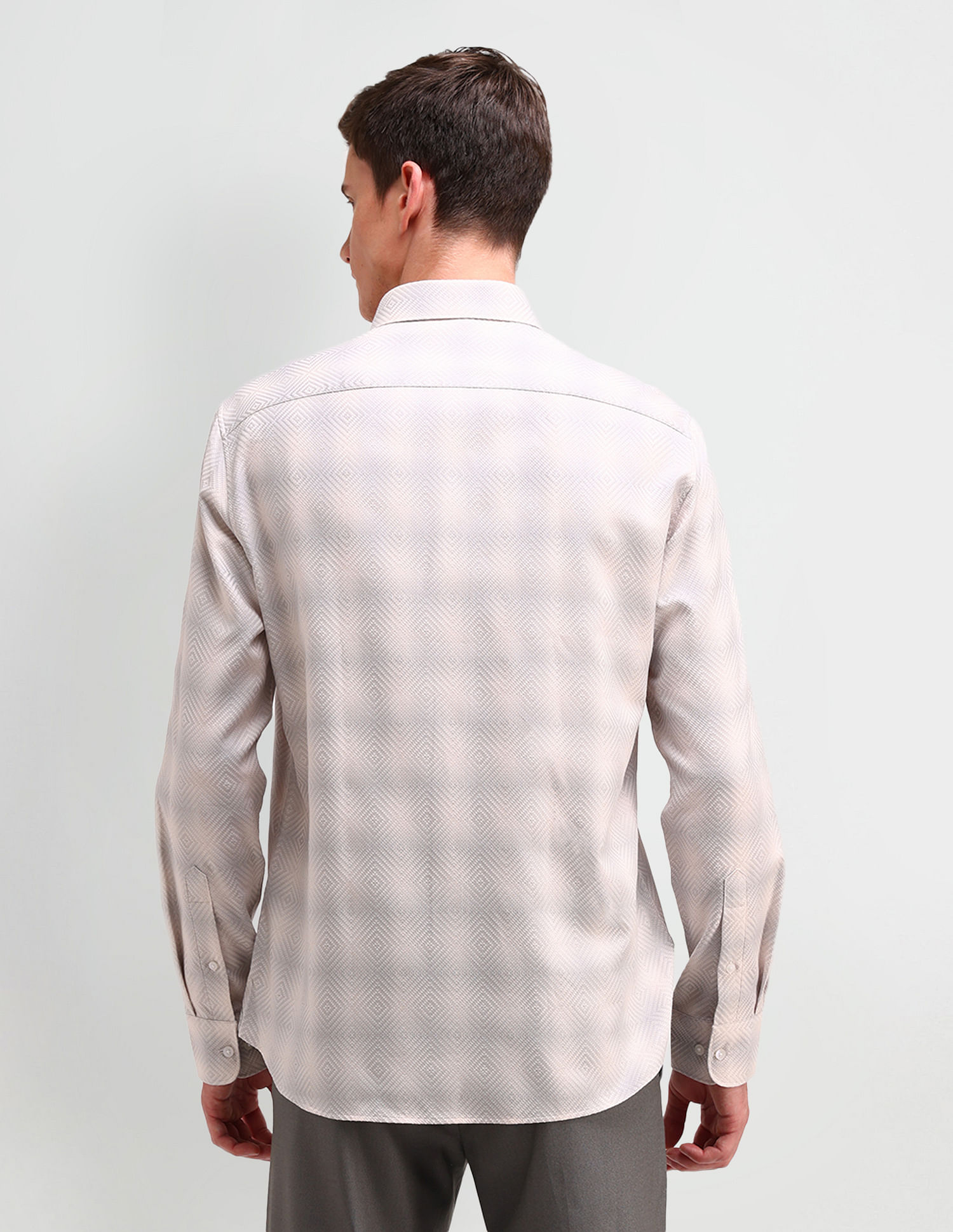 Arrow Slim Fit Textured Pattern Shirt