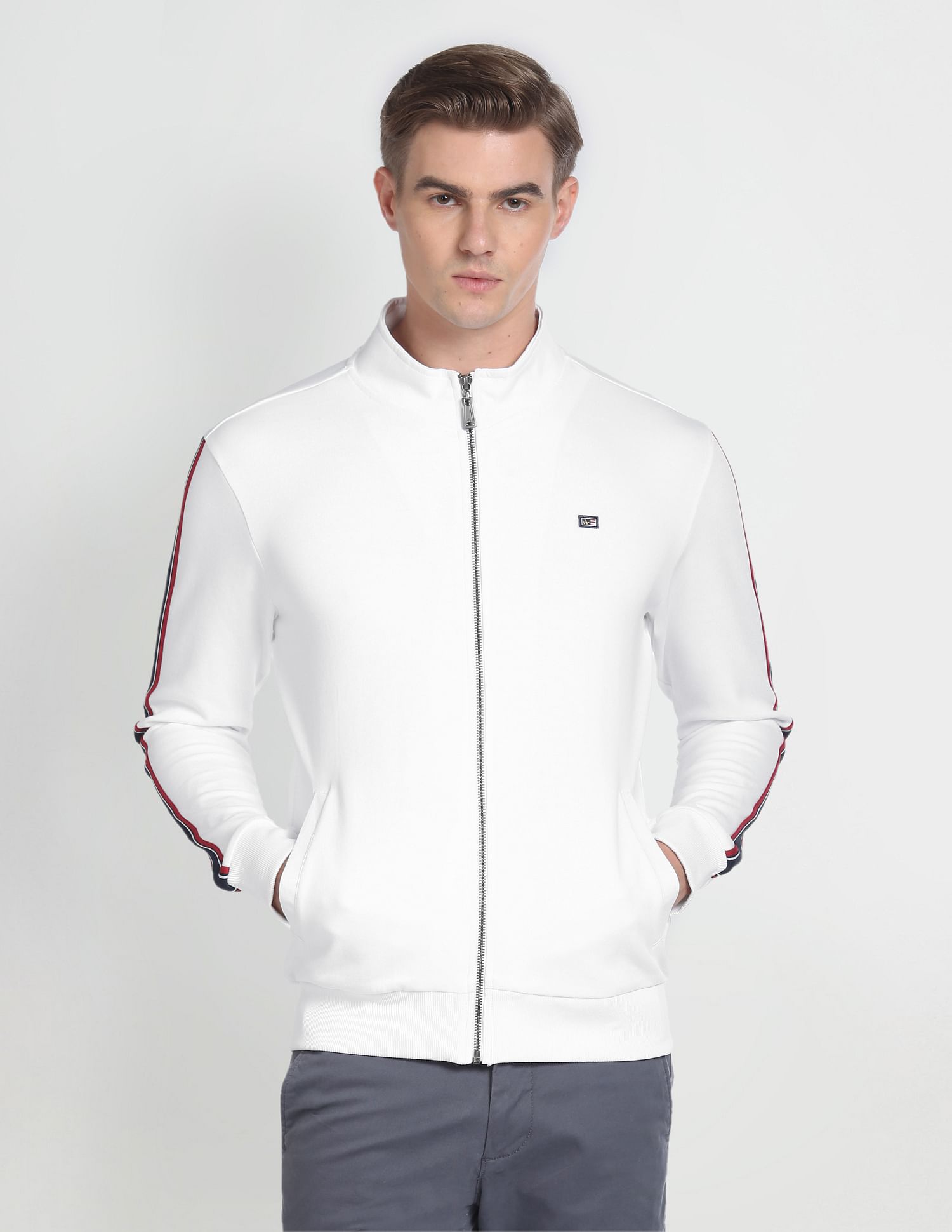 Arrow Sports High Neck Brand Tape Sweatshirt