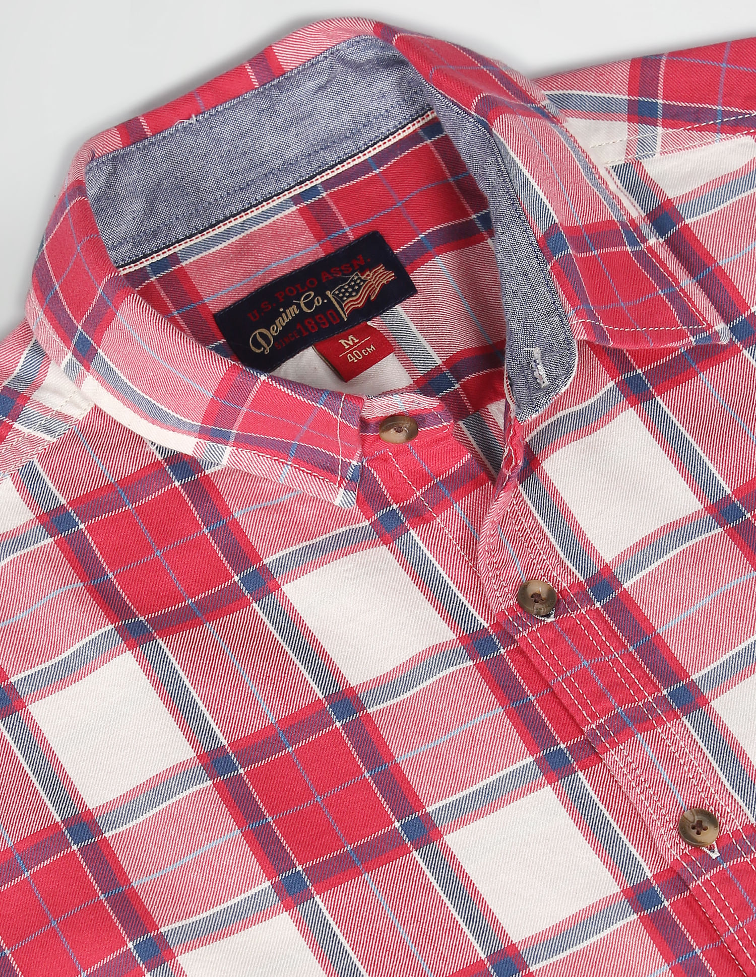 Checked Shirt Long Sleeve Polo Checkered Red Polo Assn Red Plaid
