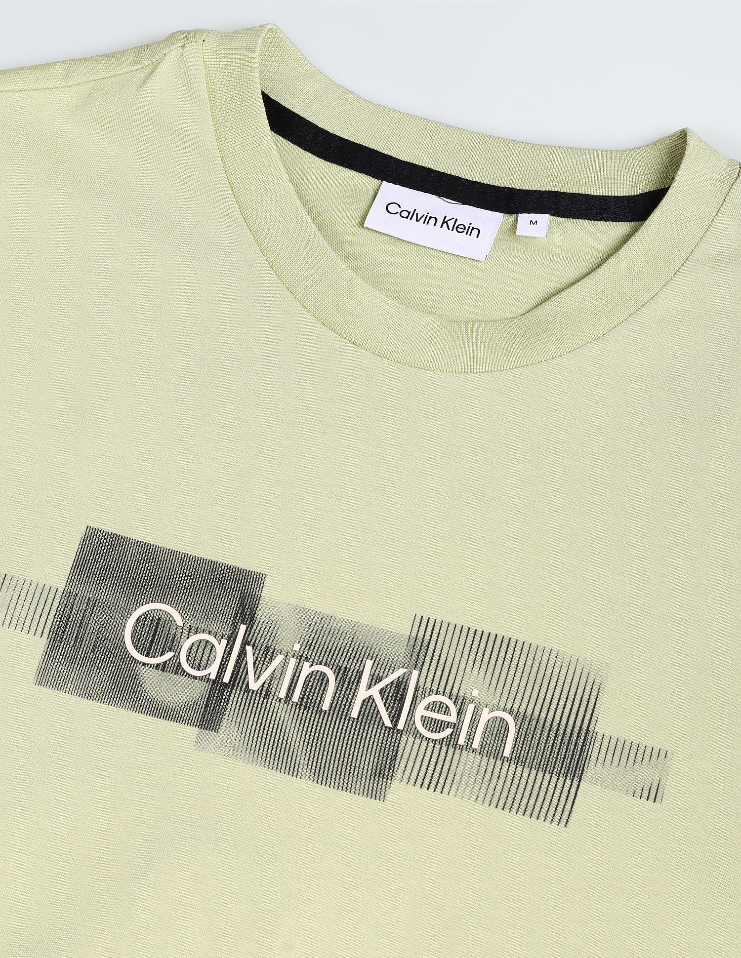 Calvin Klein Recycled Cotton Box Stripe Logo T-Shirt