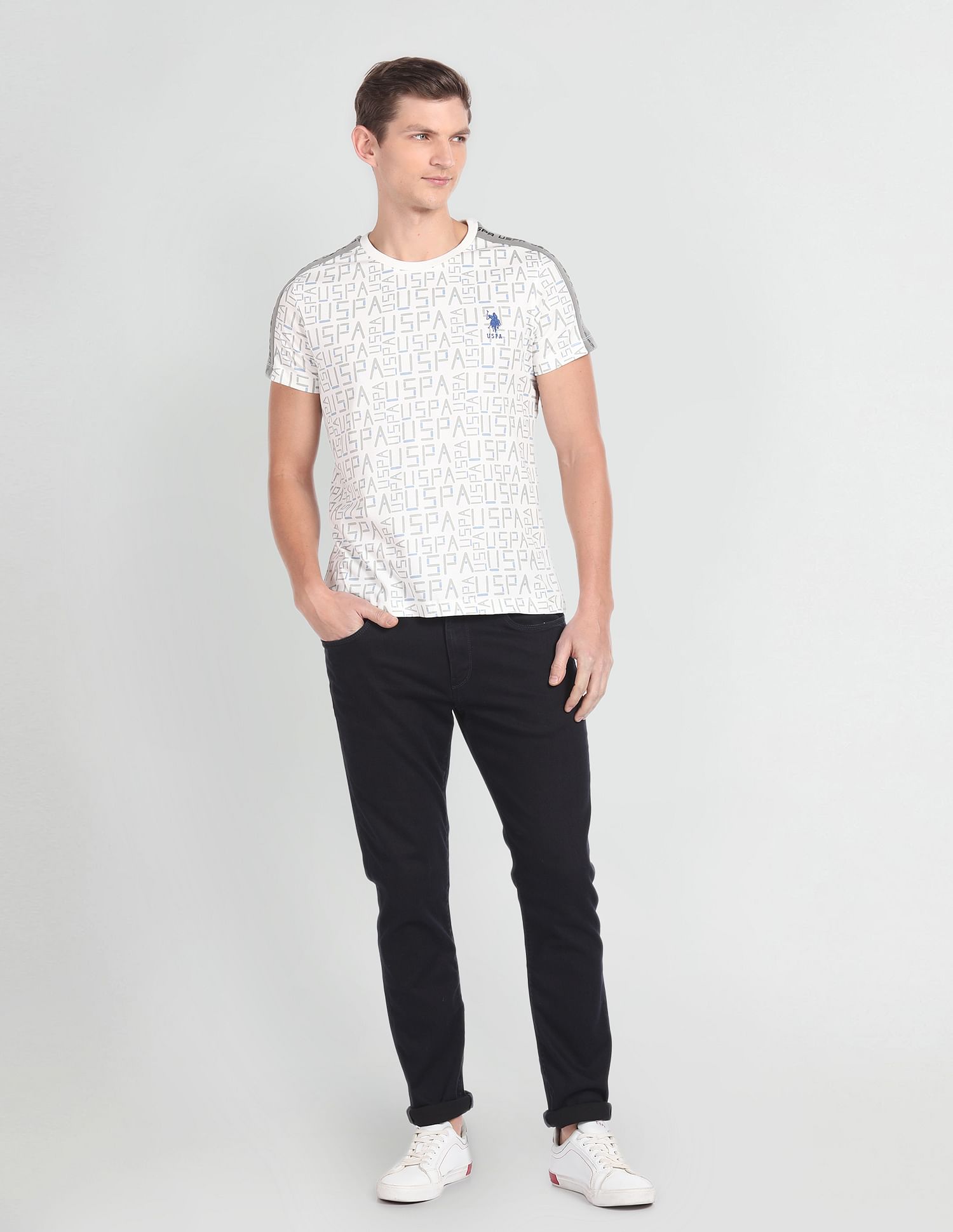 U.S. Polo Assn. Denim Co. Crew Neck Brand Print T-Shirt